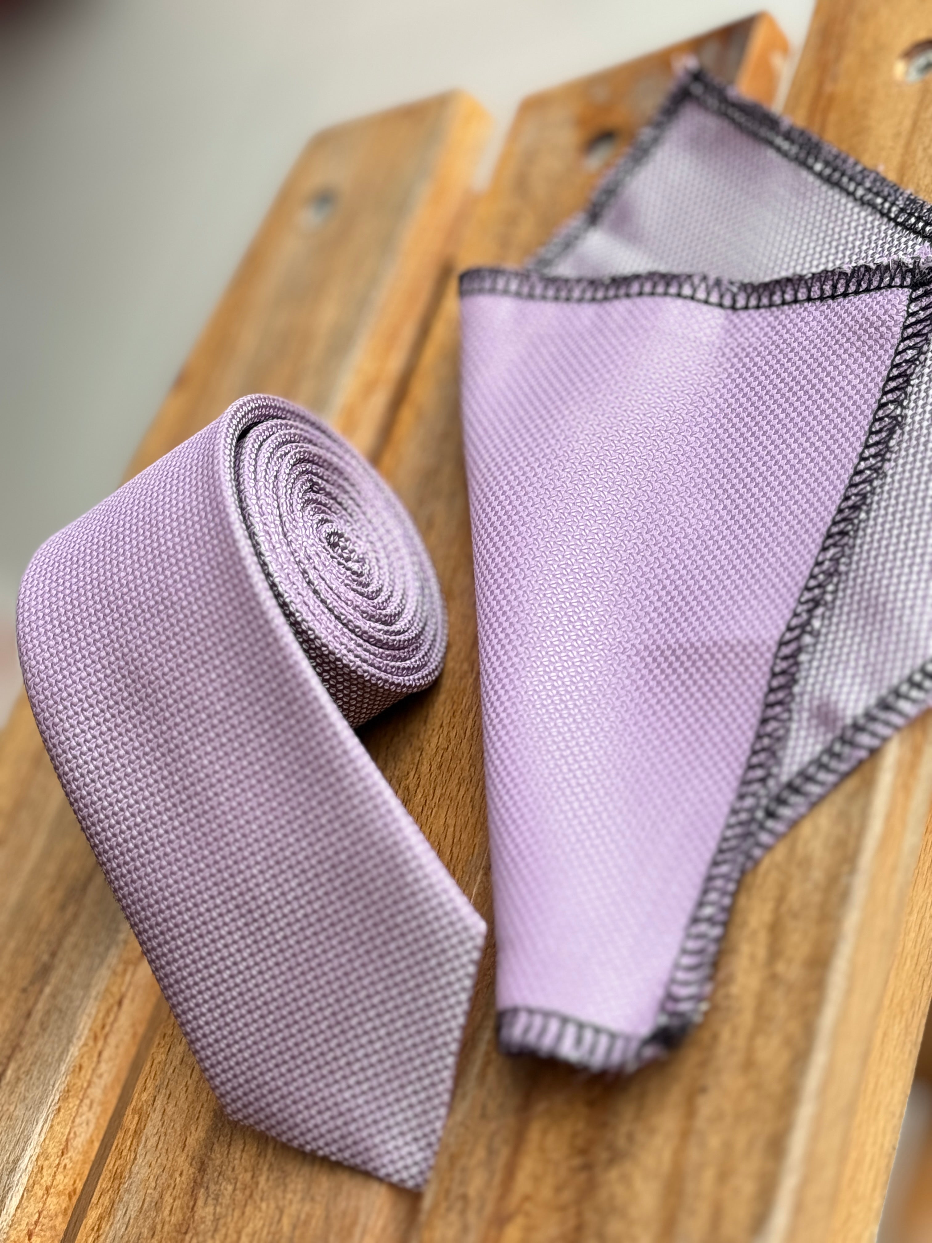 Boys' Oxford Weave Slim Tie Formal Neckwear- Lavender