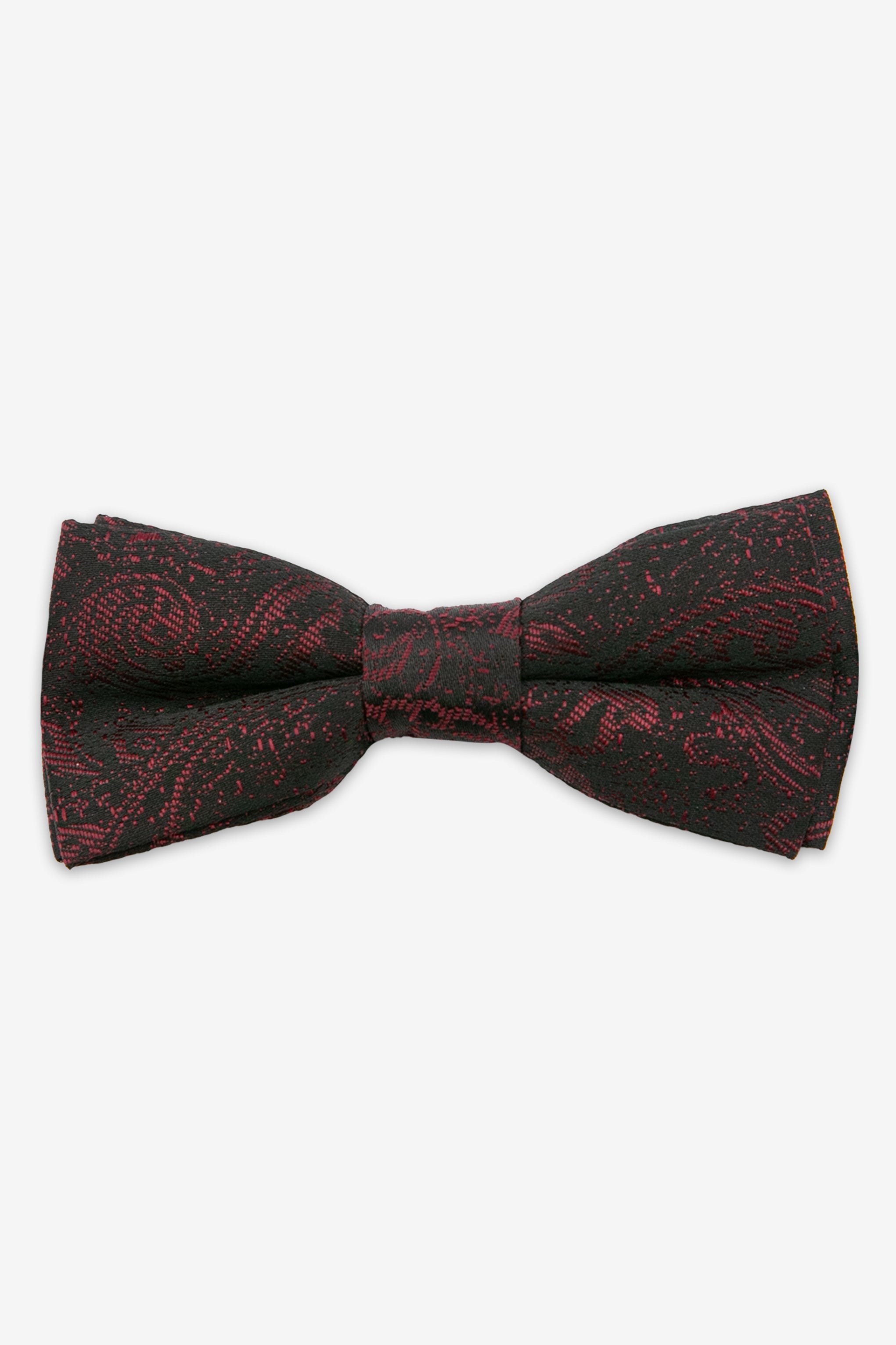 Boys’ Paisley Pre-Tied Dickie Bow Tie - Burgundy