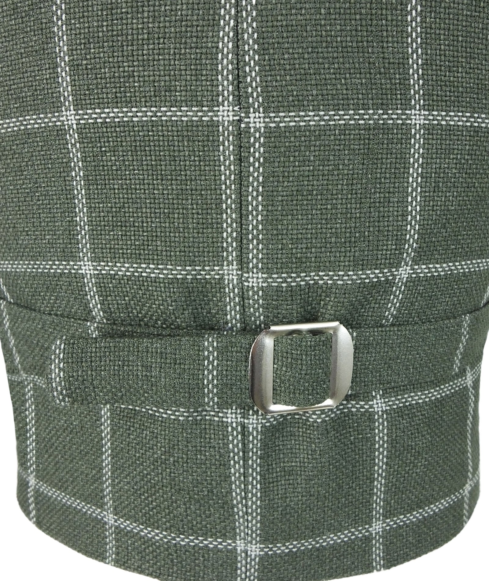 Boys Plaid Check Waistcoat Set - Sage Green