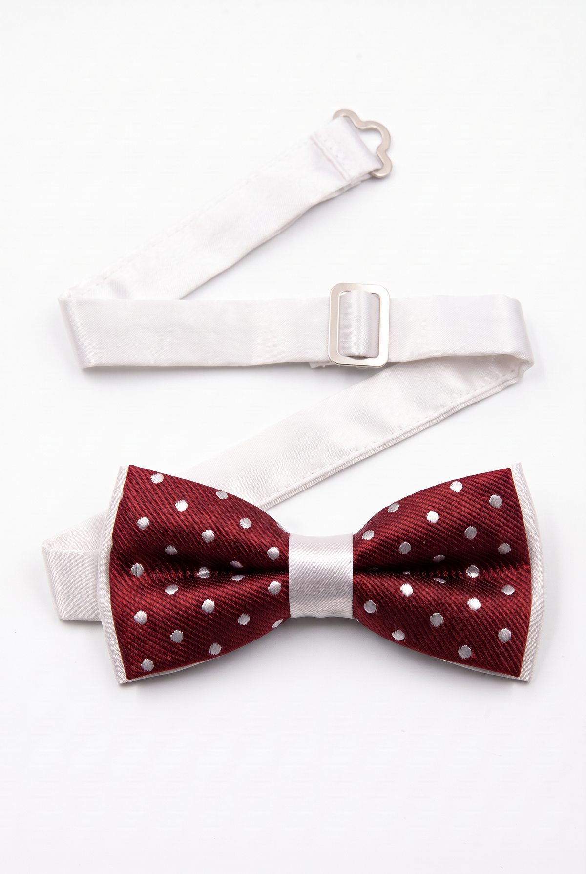 Boys Polka Dot Bow Tie - BWP BURGUNDY