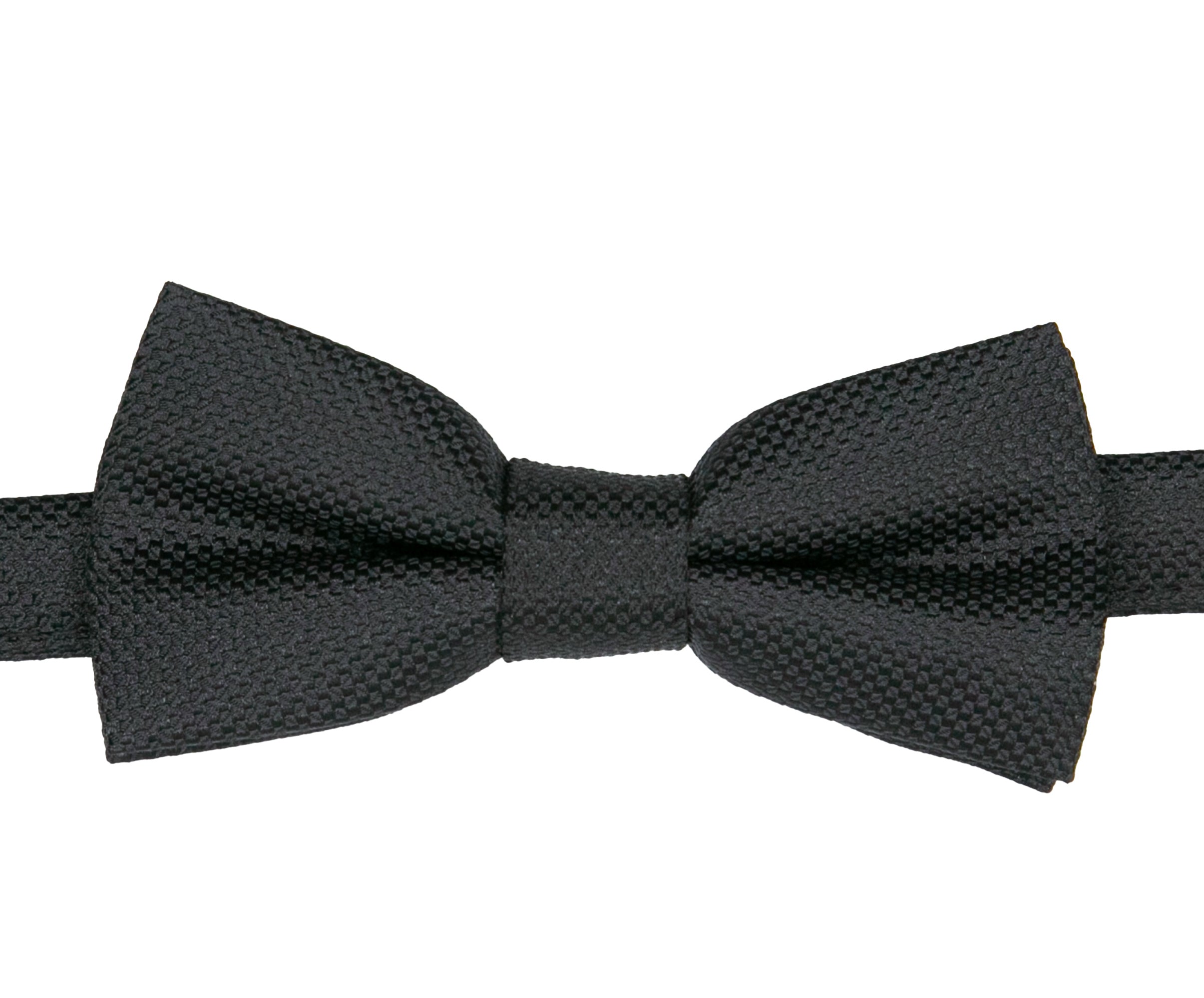 Boys' Pre-Tied Jacquard Dickie Bow Tie Neckwear  - Black