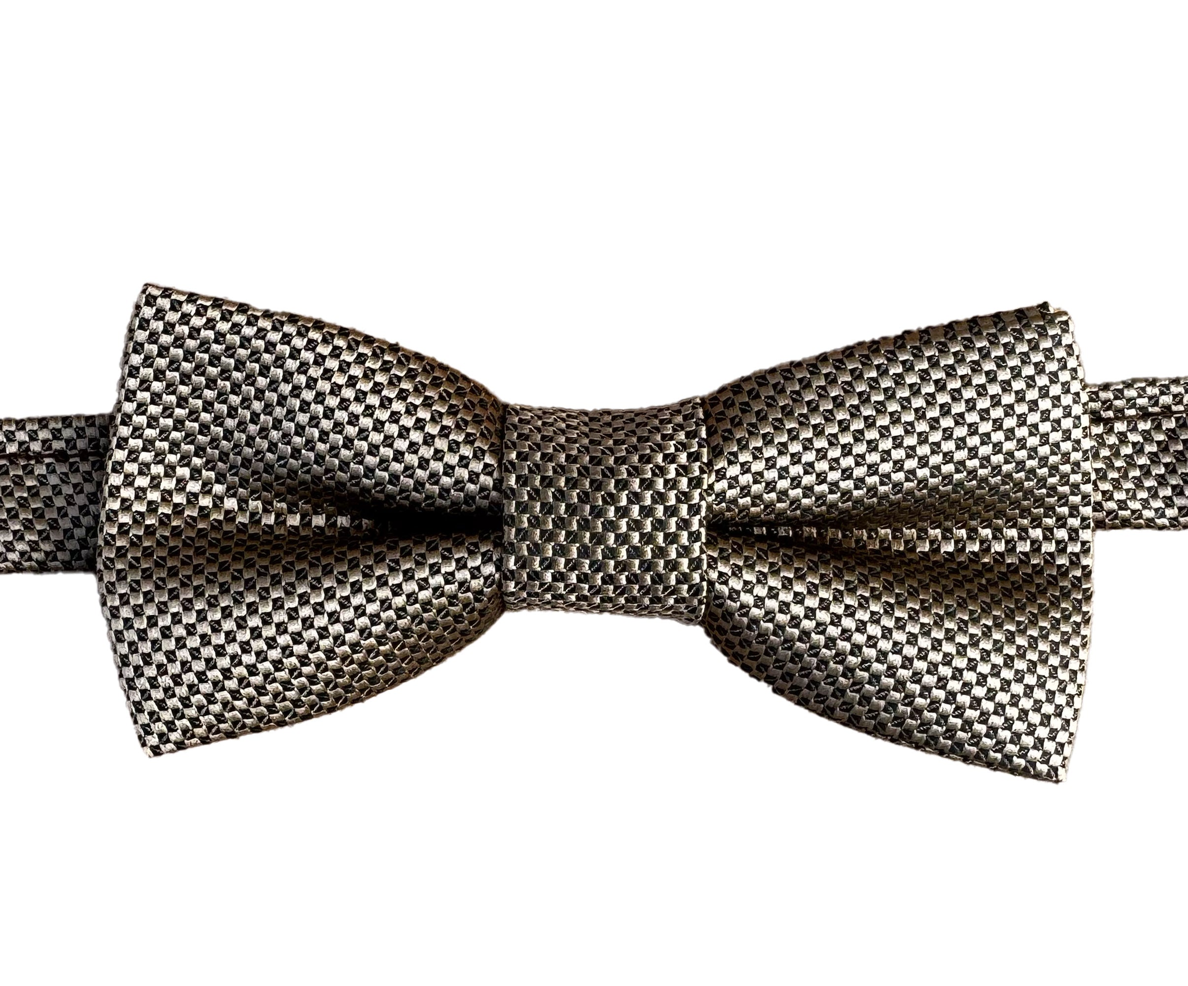 Boys' Pre-Tied Jacquard Dickie Bow Tie Neckwear  - Latte Brown