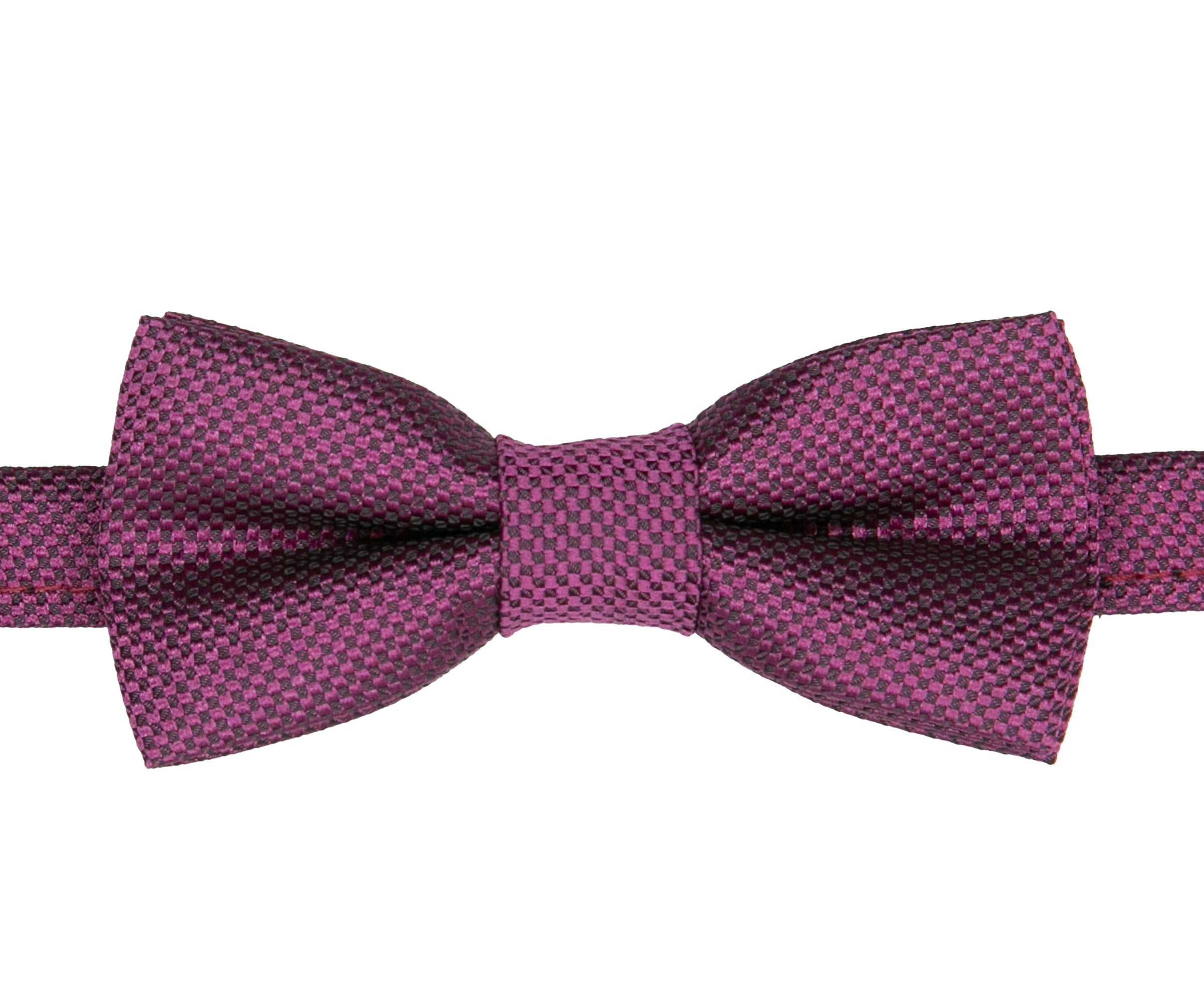 Boys' Pre-Tied Jacquard Dickie Bow Tie Neckwear  - Wine Red