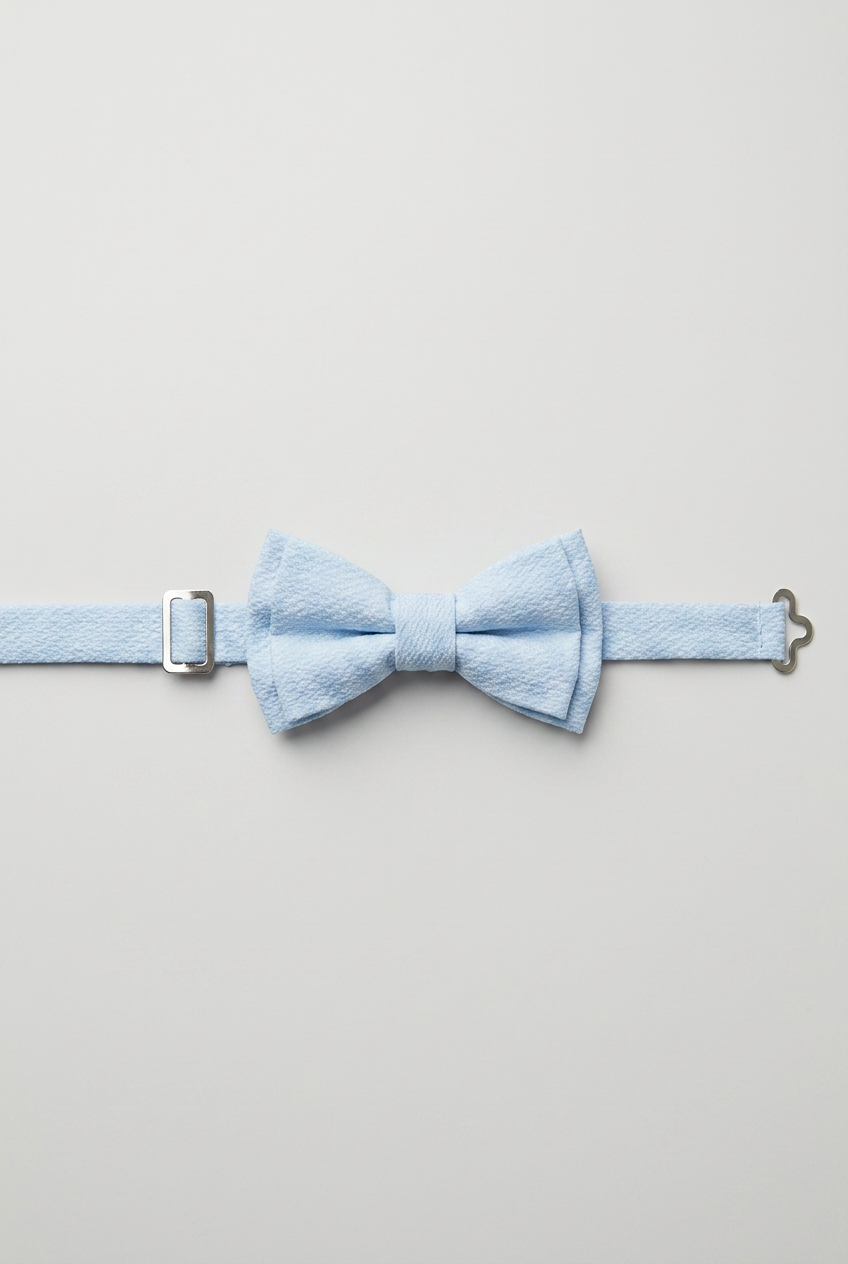 Boys' Slim Fit Textured Waistcoat Suit Set, Formal Outfit - Light Blue