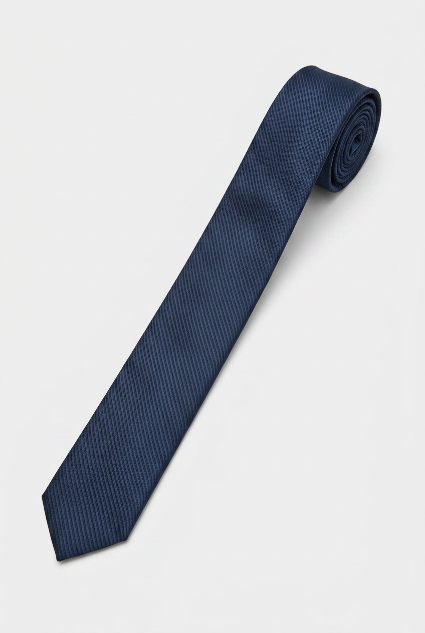 Boys' Slim Pre-Tied Textured Formal Tie - Dark Navy