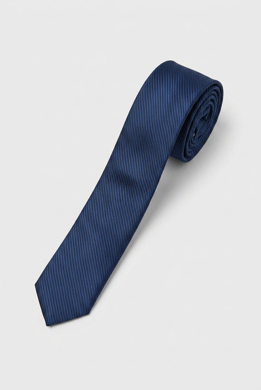 Boys' Slim Pre-Tied Textured Formal Tie - Navy