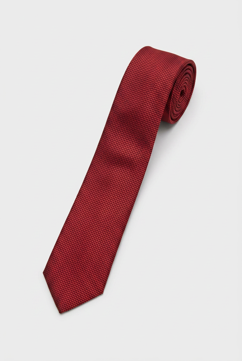 Boys' Slim Pre-Tied Textured Formal Tie - Red