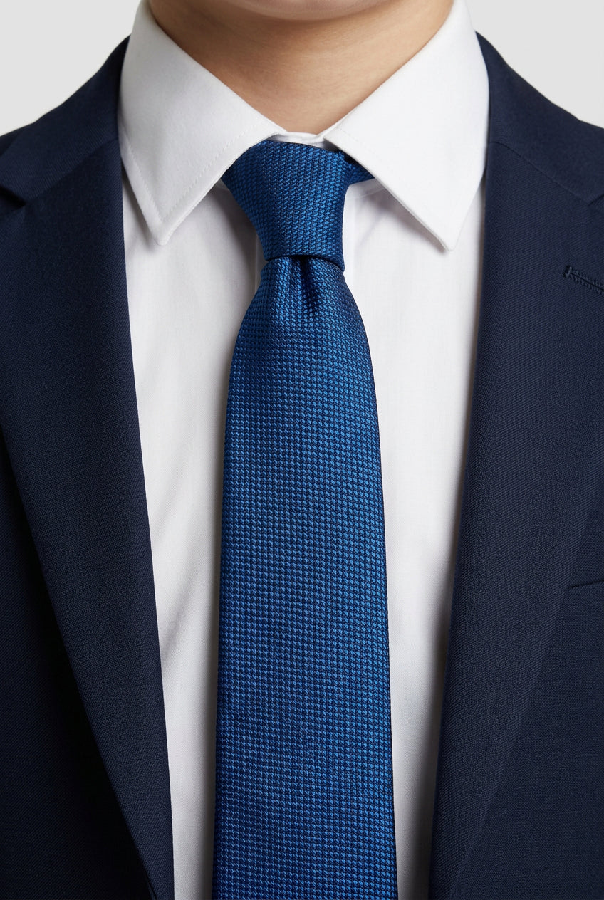 Boys' Slim Pre-Tied Textured Formal Tie - Blue