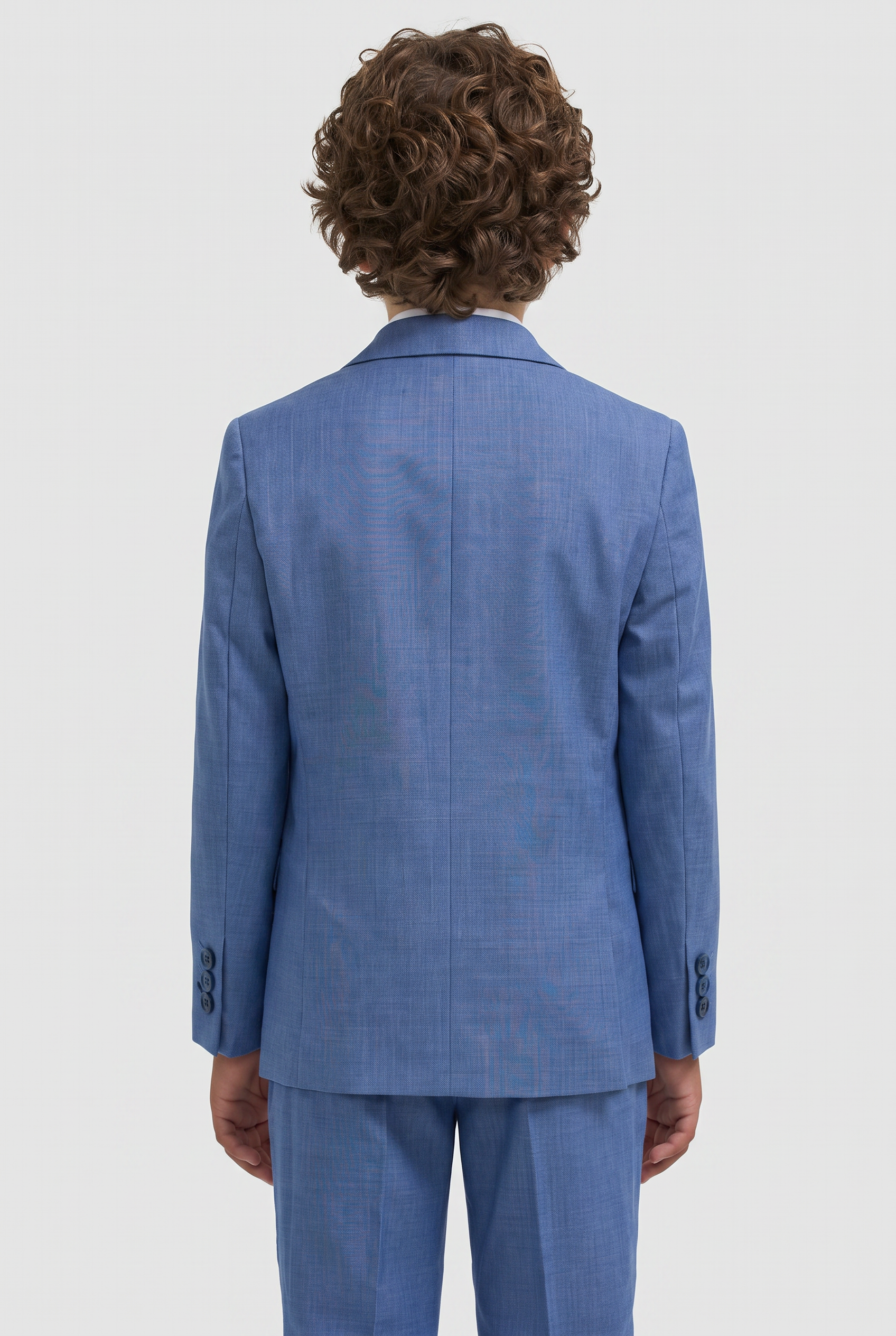 Boys Slim Fit Formal Suit - Blue Jay