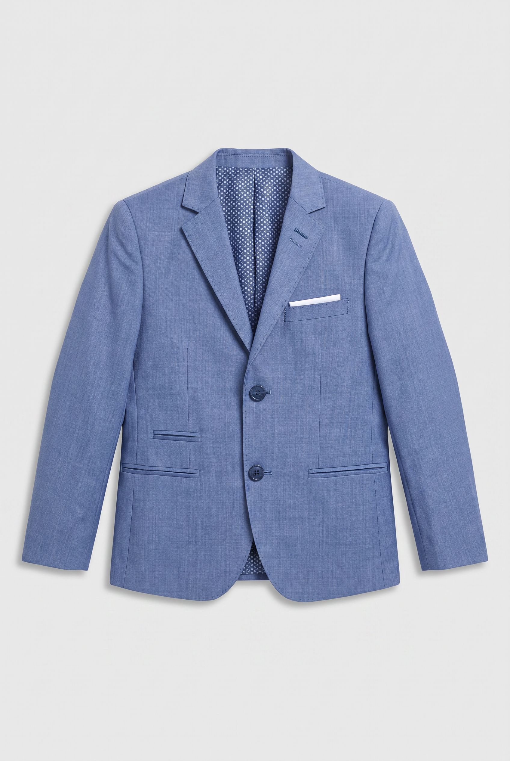 Boys Slim Fit Formal Suit - Blue Jay