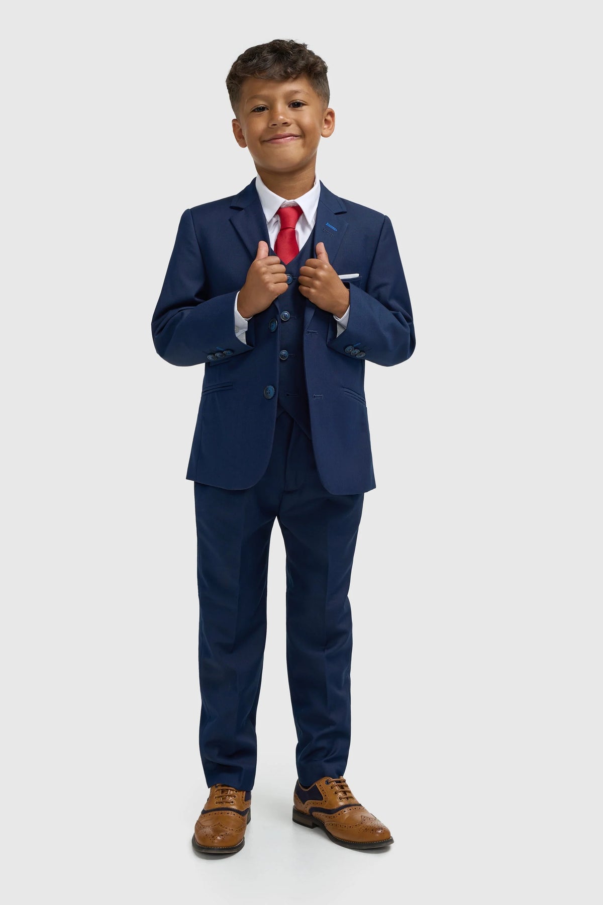 Boys Slim Fit Formal Suit - JEFFERSON Navy - Navy Blue