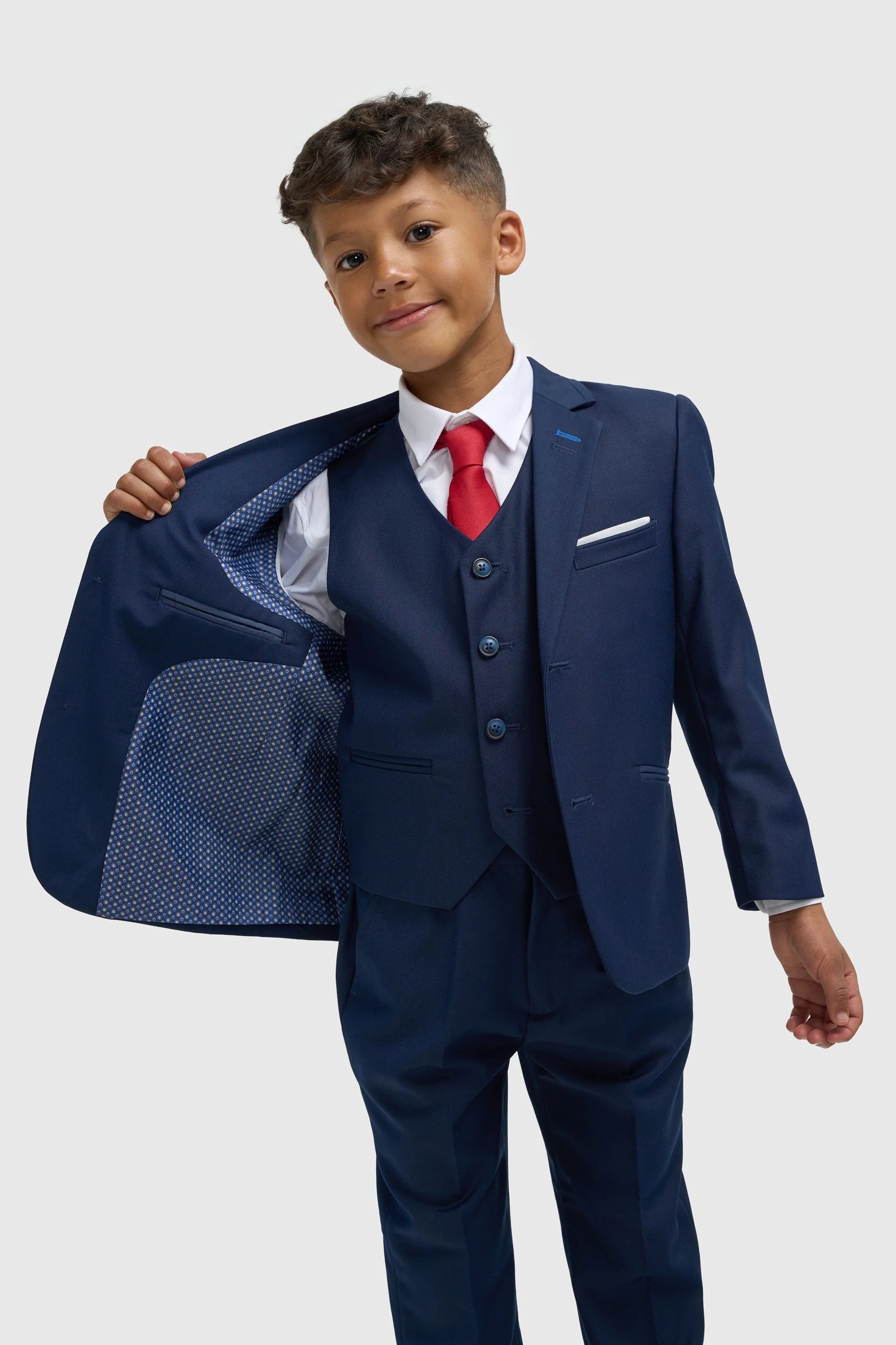 Boys Slim Fit Formal Suit - JEFFERSON Navy - Navy Blue