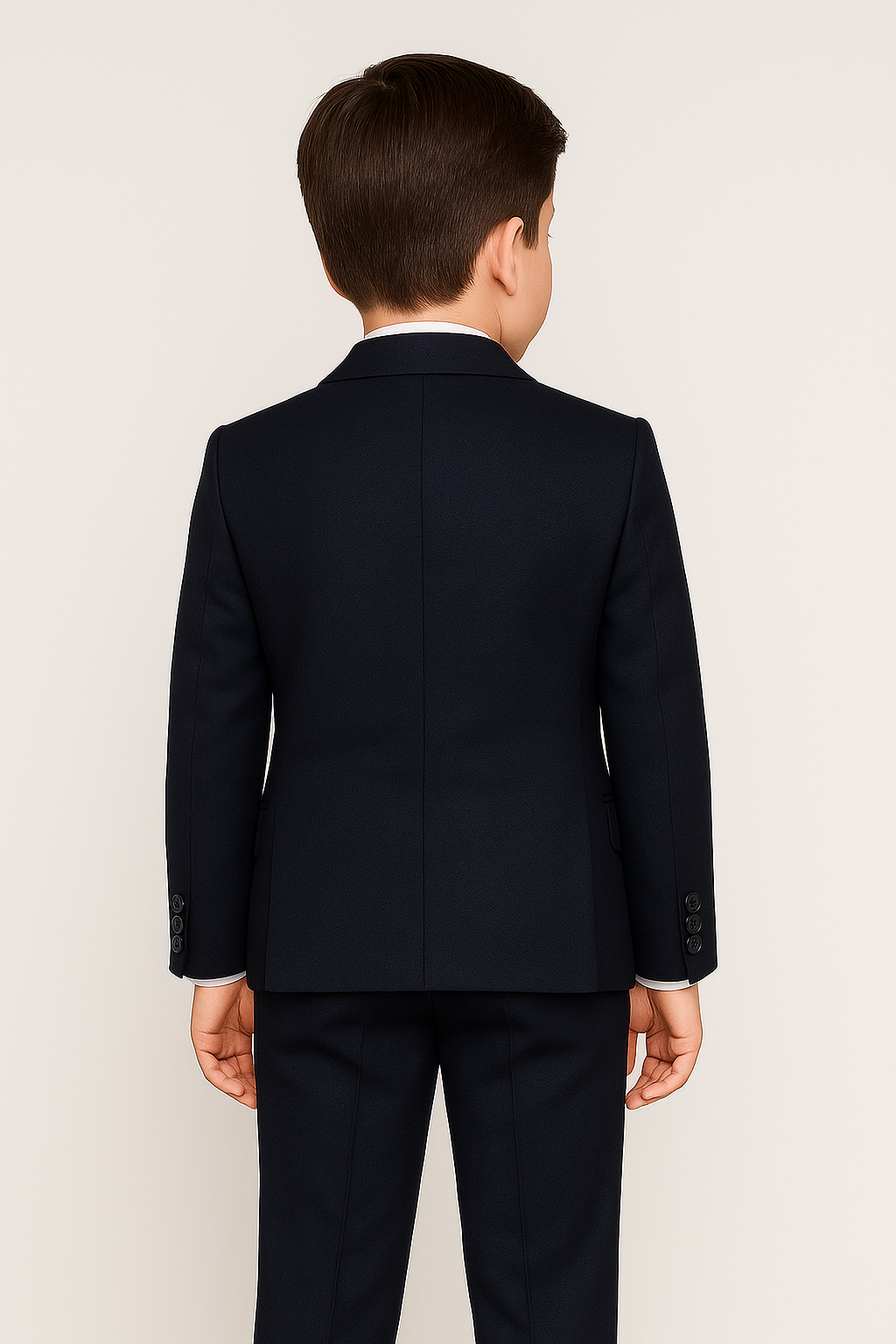 Boys Slim Fit Formal Suit - Navy Blue