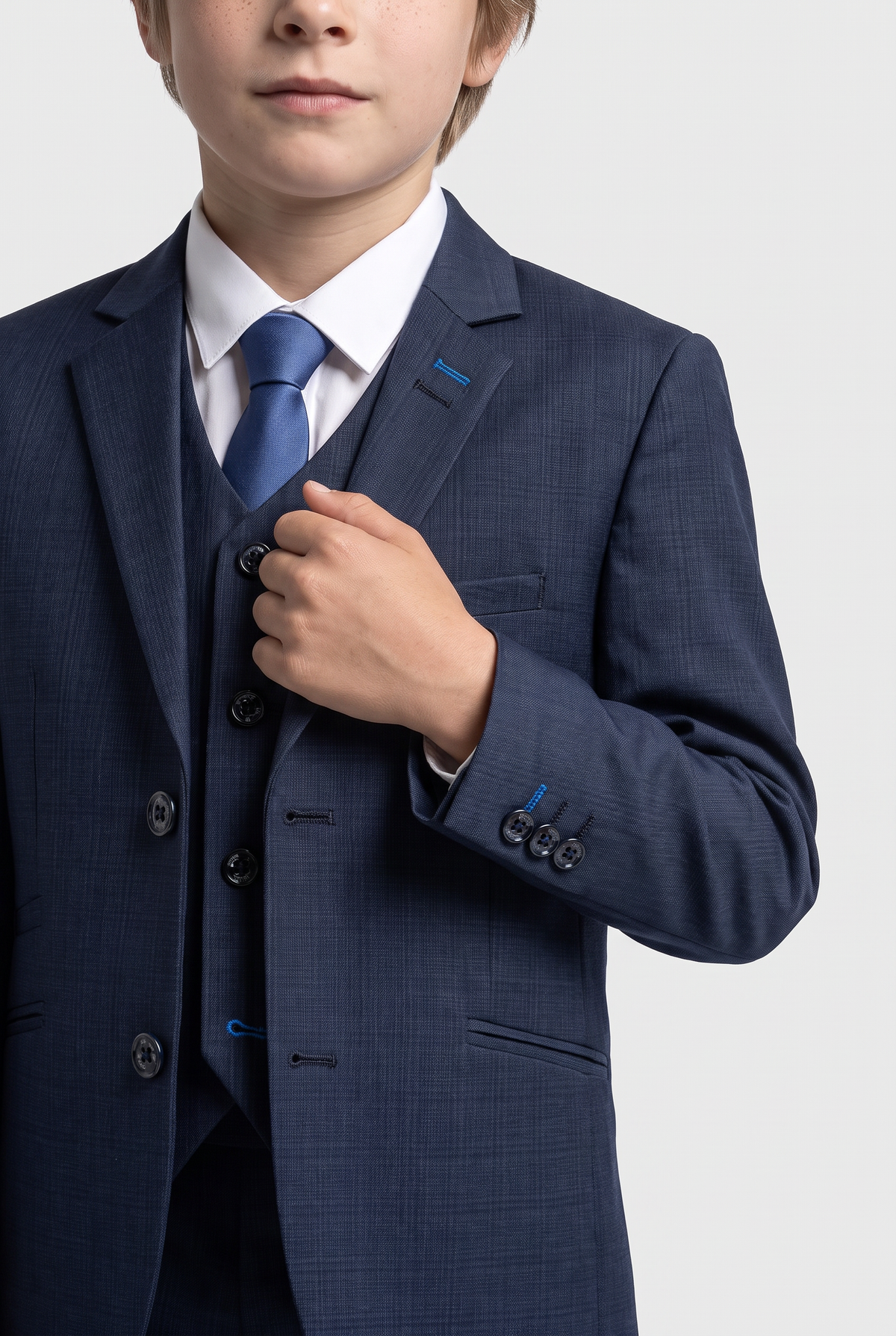 Boys Slim Fit Navy Suit - Cavani SEEBA Navy Blue