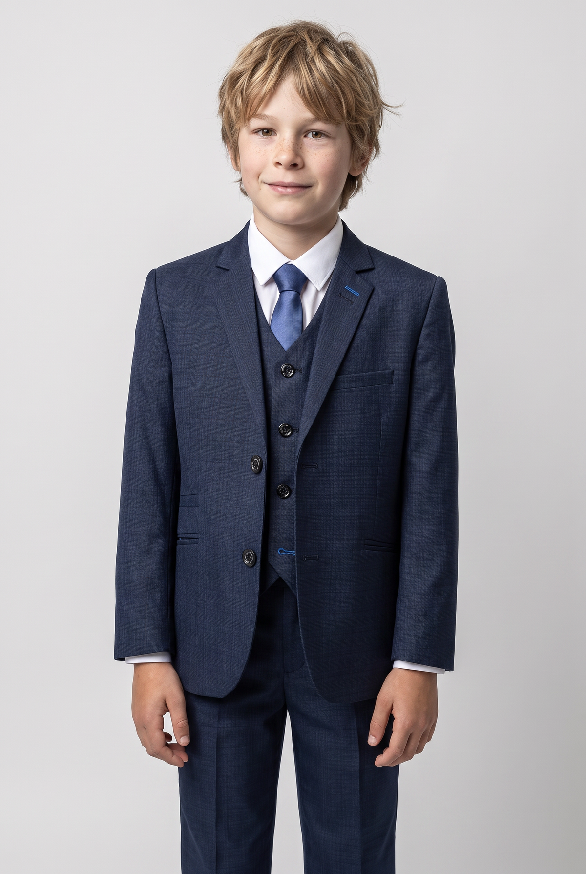Boys Slim Fit Navy Suit - Cavani SEEBA Navy Blue