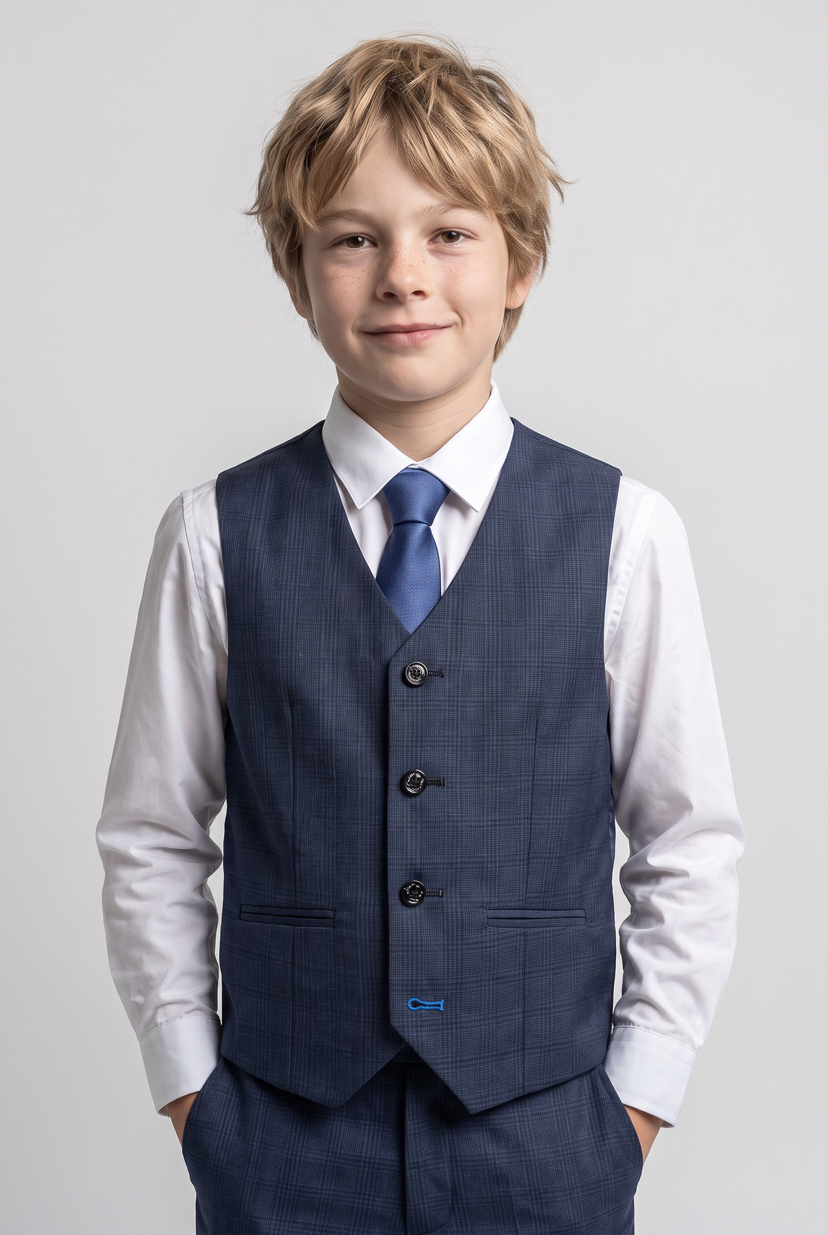 Boys Slim Fit Navy Suit - Cavani SEEBA Navy Blue