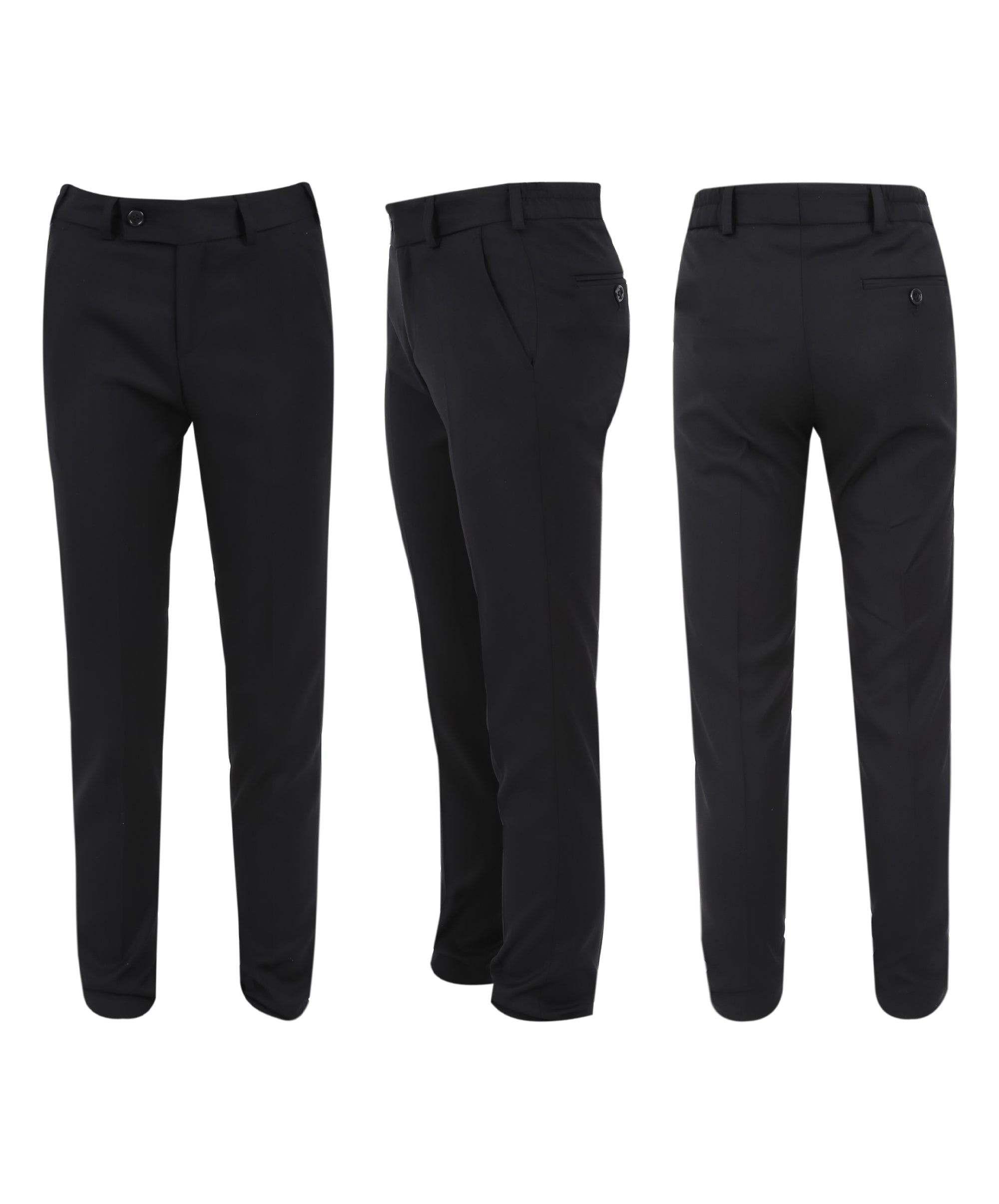 Boys Slim Fit Shimmer Tuxedo Suit - Dark Green Trousers Picture
