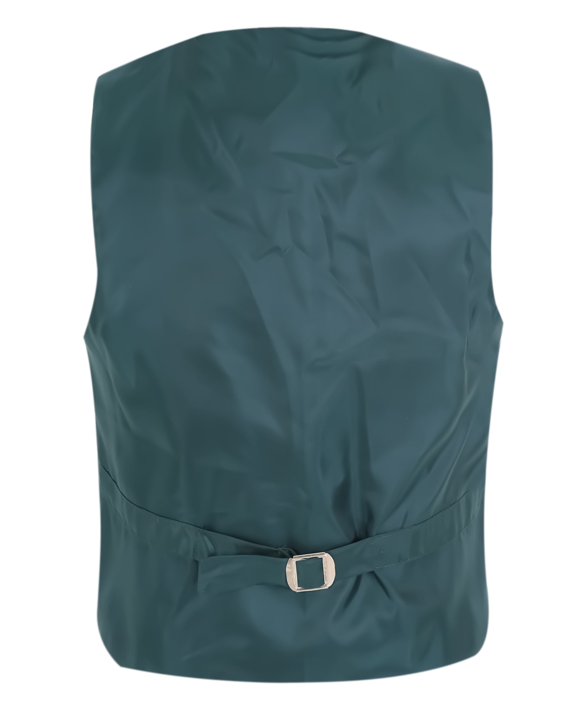 Boys Slim Fit Shimmer Tuxedo Suit - Dark Green Waistcoat Back Picture