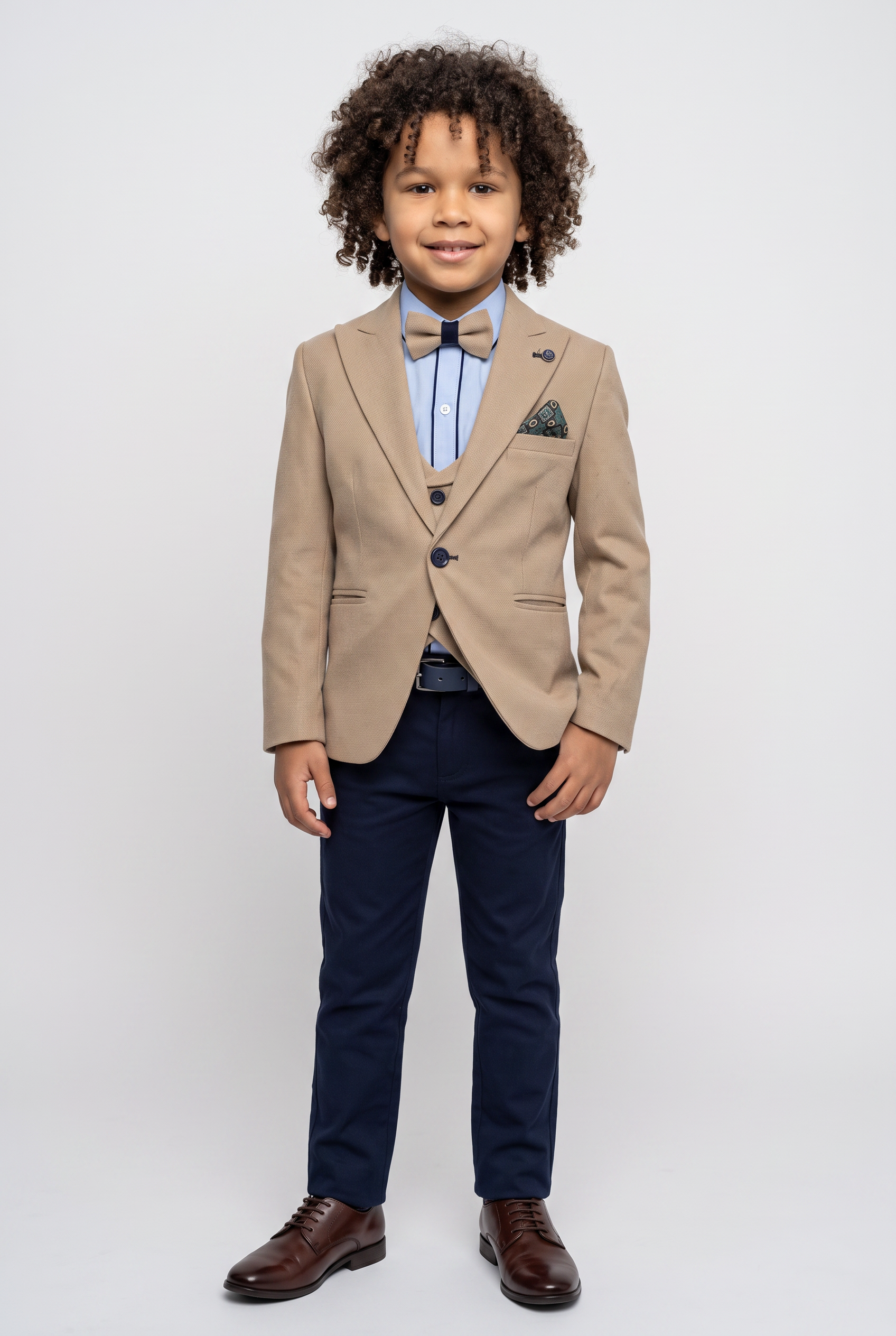 Boys Slim Fit Suit - HENRY - Beige