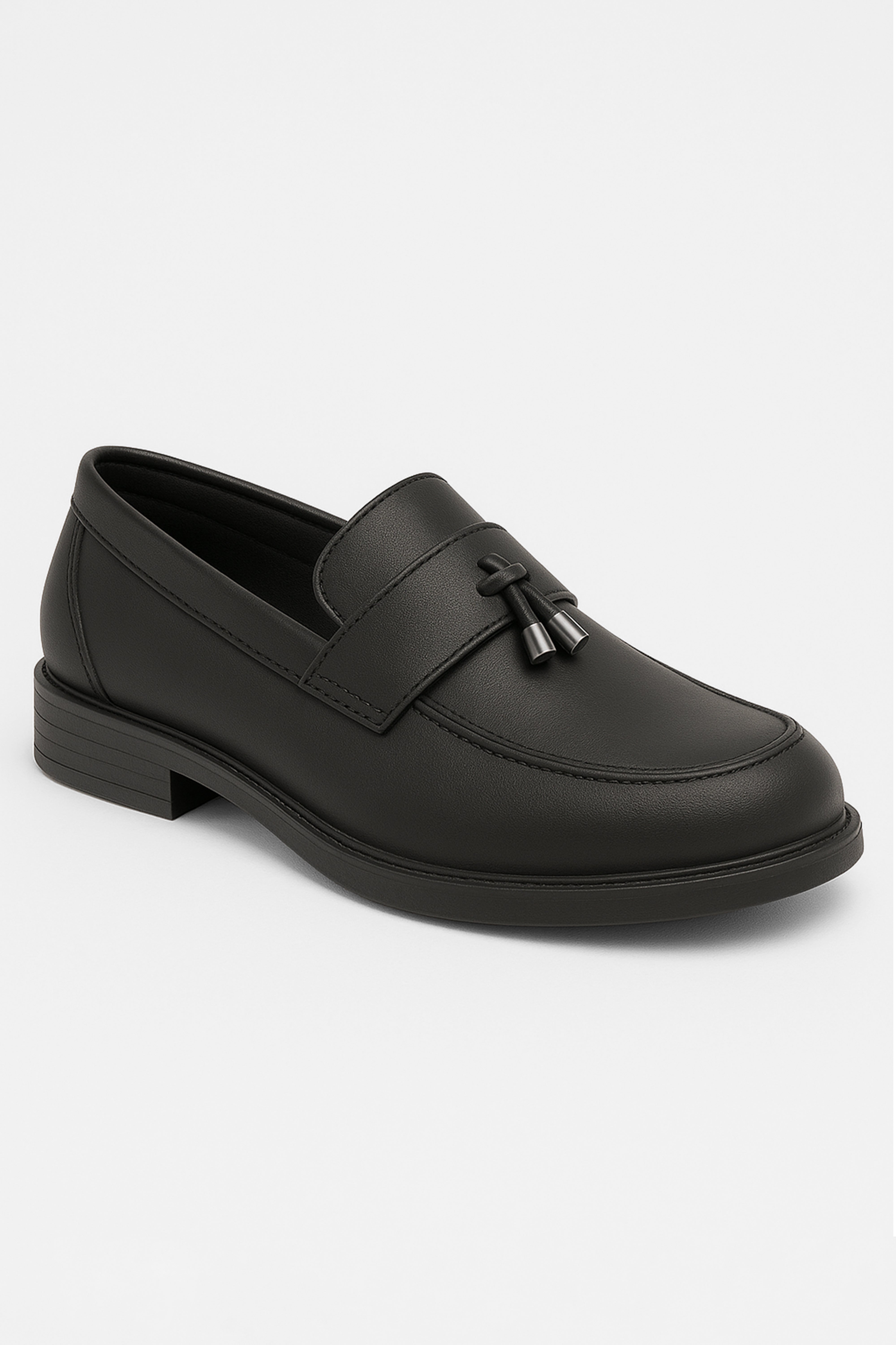 Boys’ Slip On Tassel Loafer Shoes - Toronto - Black Side Picture