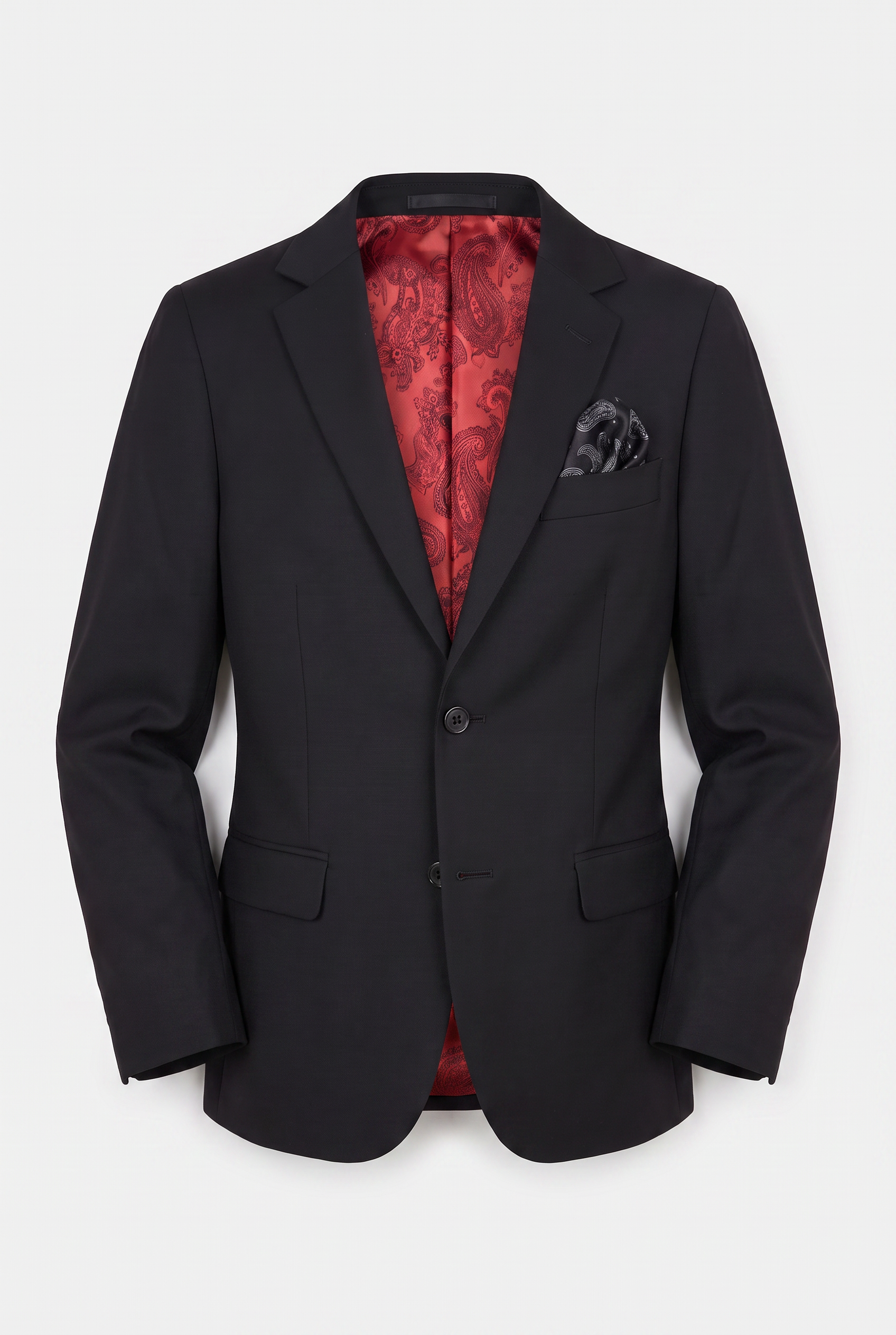 Boys Tailored Fit Black Suit - PARKER - Black