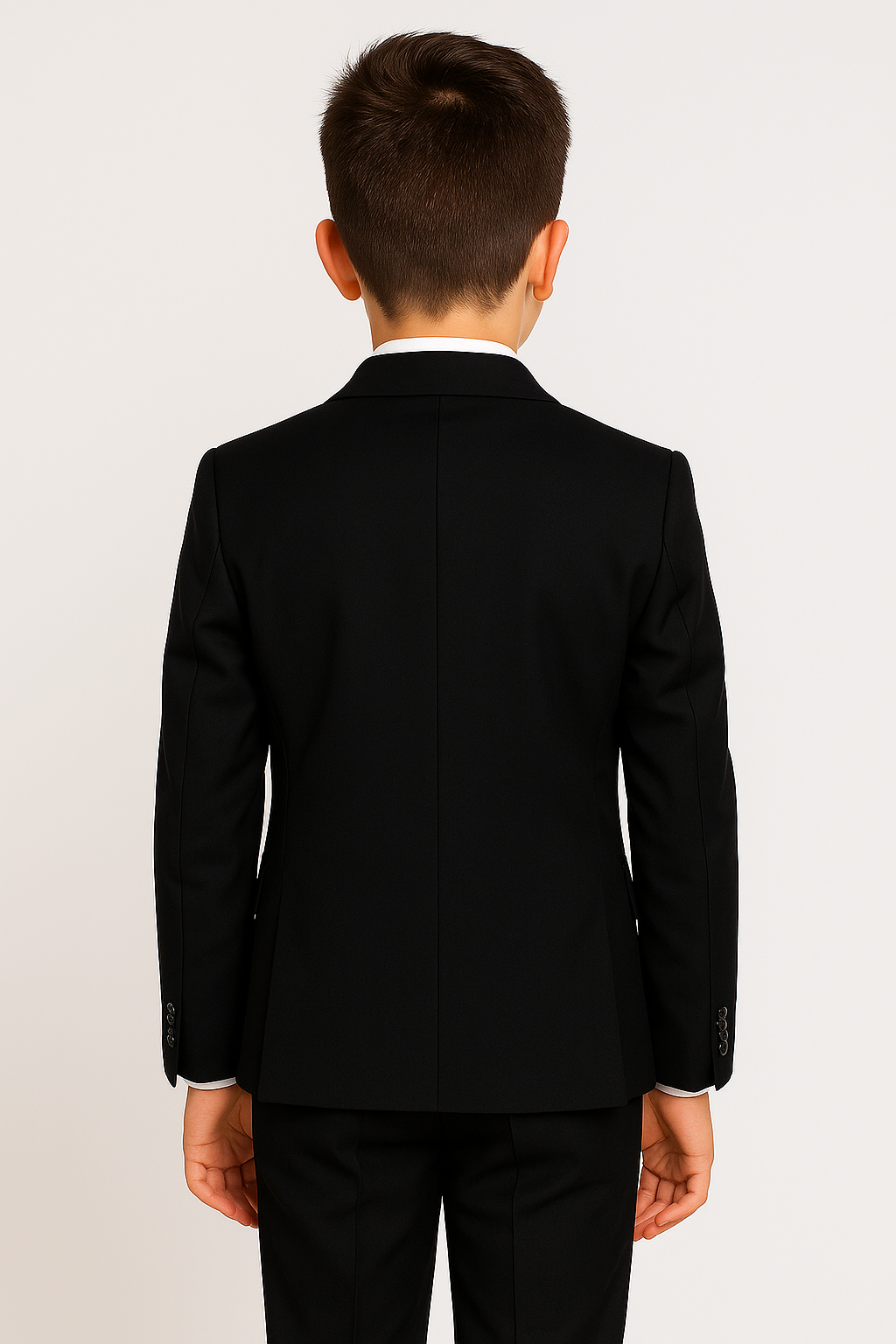 Boys Tailored Fit Formal Suit - Black