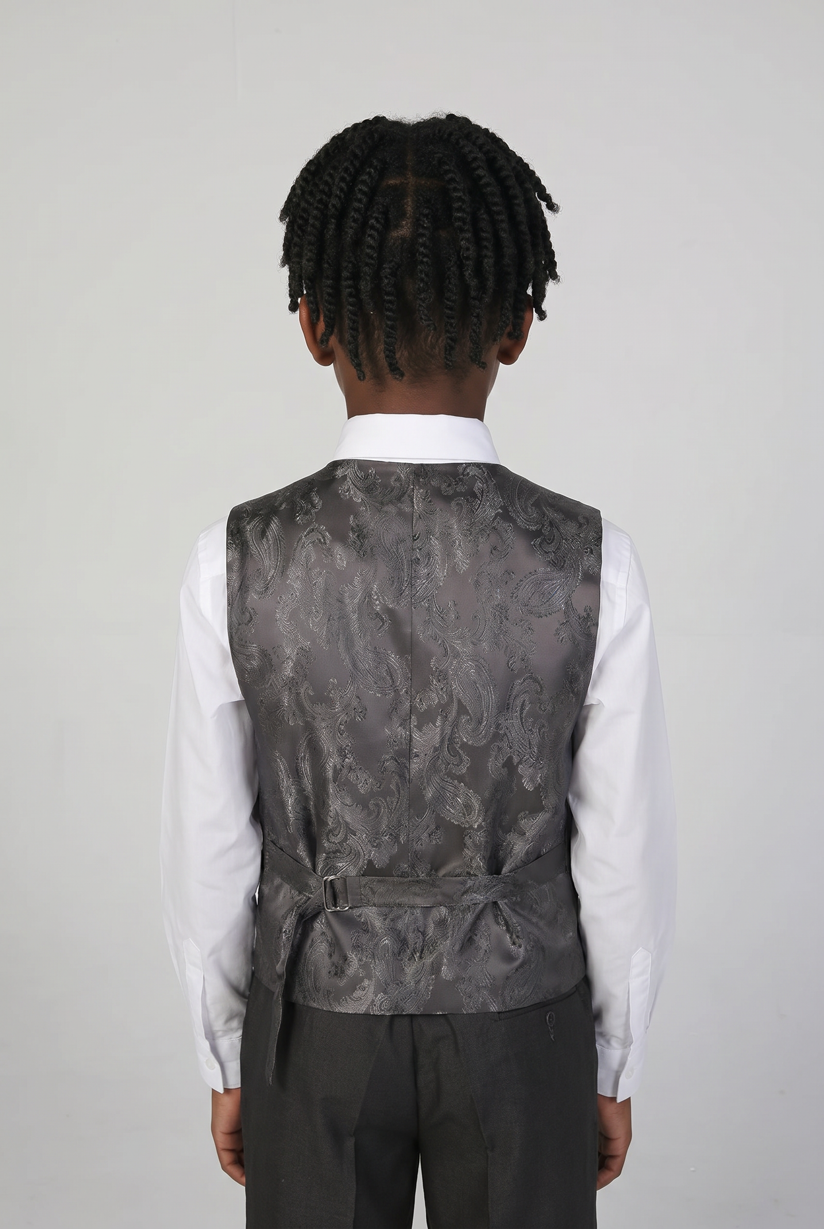 Boys Tailored Fit Formal Suit - Charcoal Grey