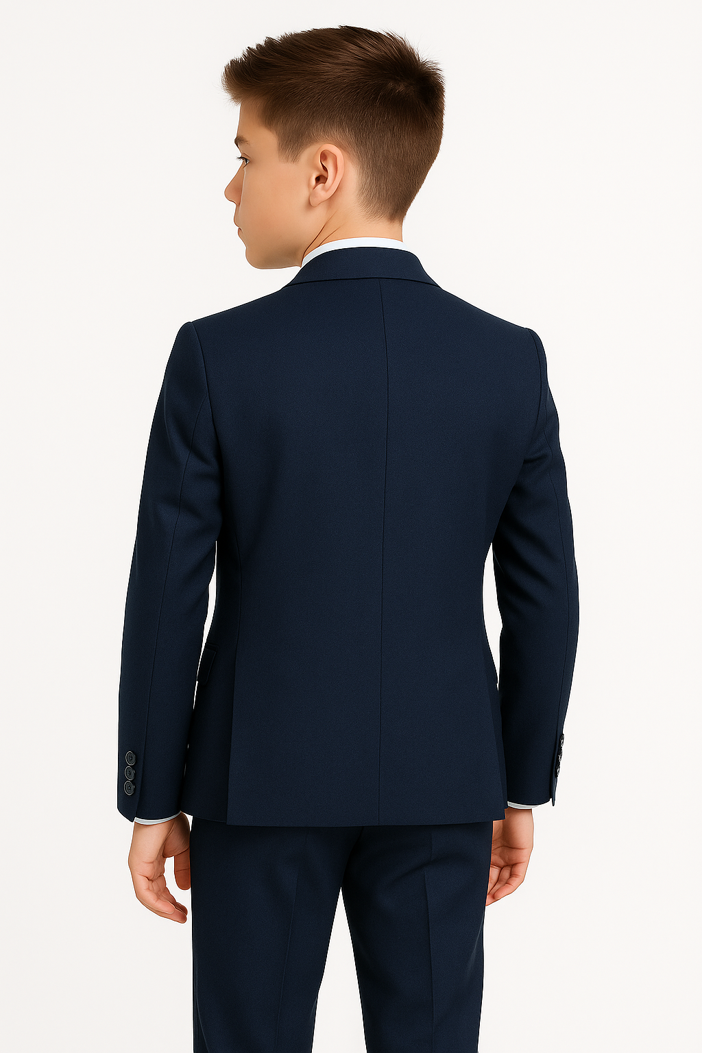 Boys Tailored Fit Formal Suit - LANDON - Navy Blue