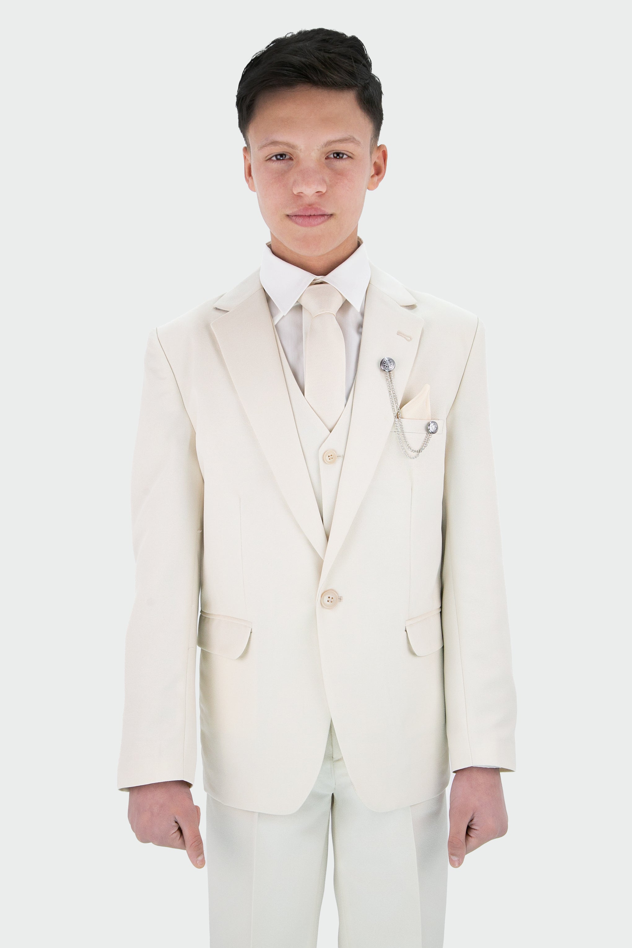 Boys Textured 8-Piece Formal Suit, Pageboy Wedding Communion Slim Fit Set