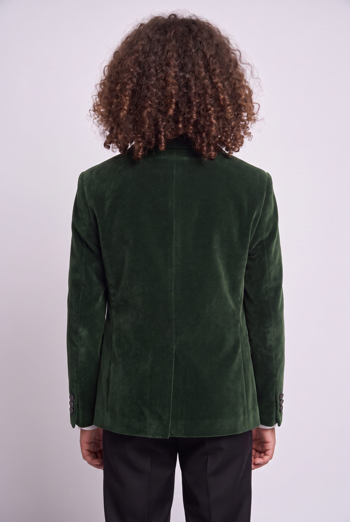 Boys Velvet Blazer Satin Lapel Dinner Jacket - Mayfair - Green