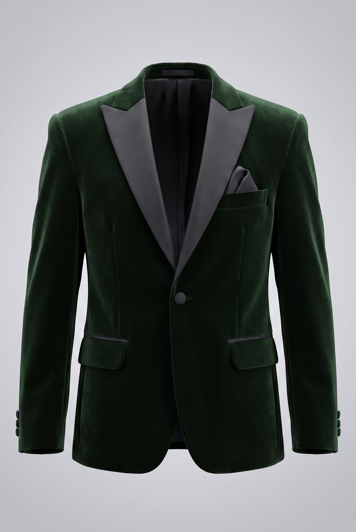 Boys Velvet Blazer Satin Lapel Dinner Jacket - Mayfair - Green