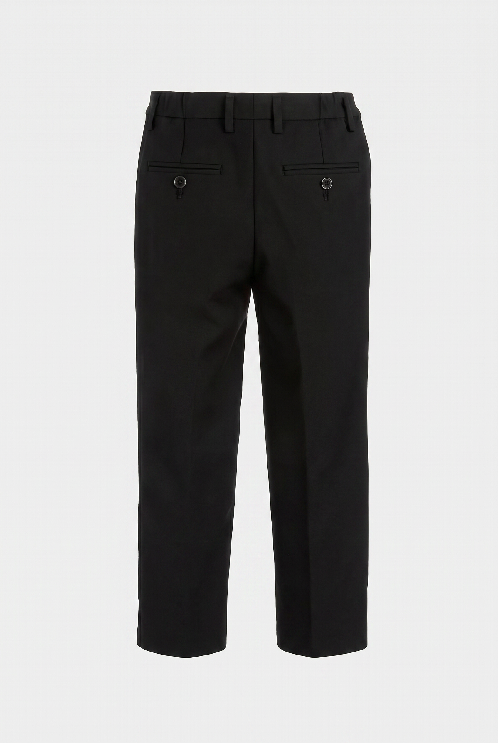 Boys Velvet Trim Black Formal Suit - Black
