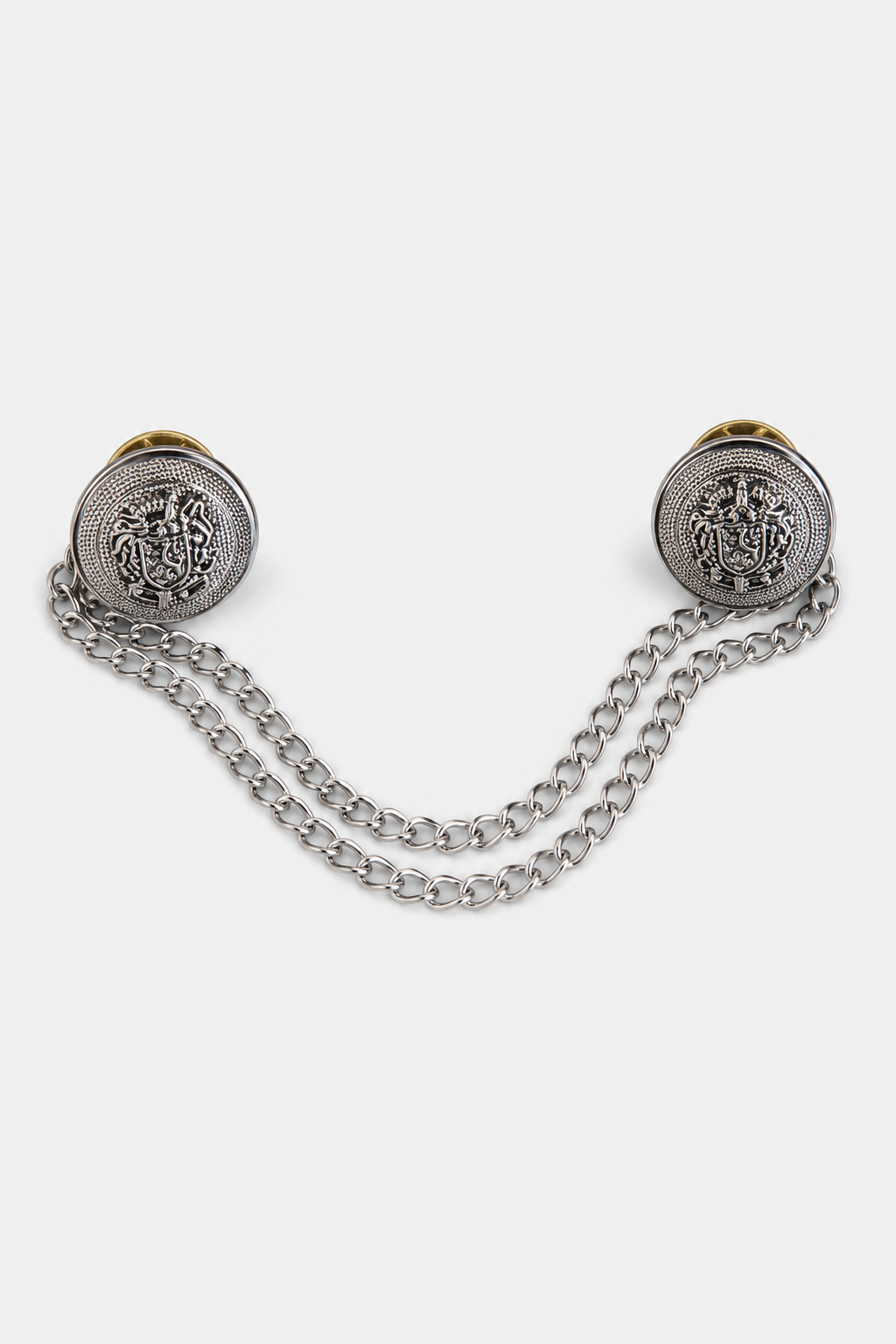 Boys’ Vintage Crest Double Chain Brooch