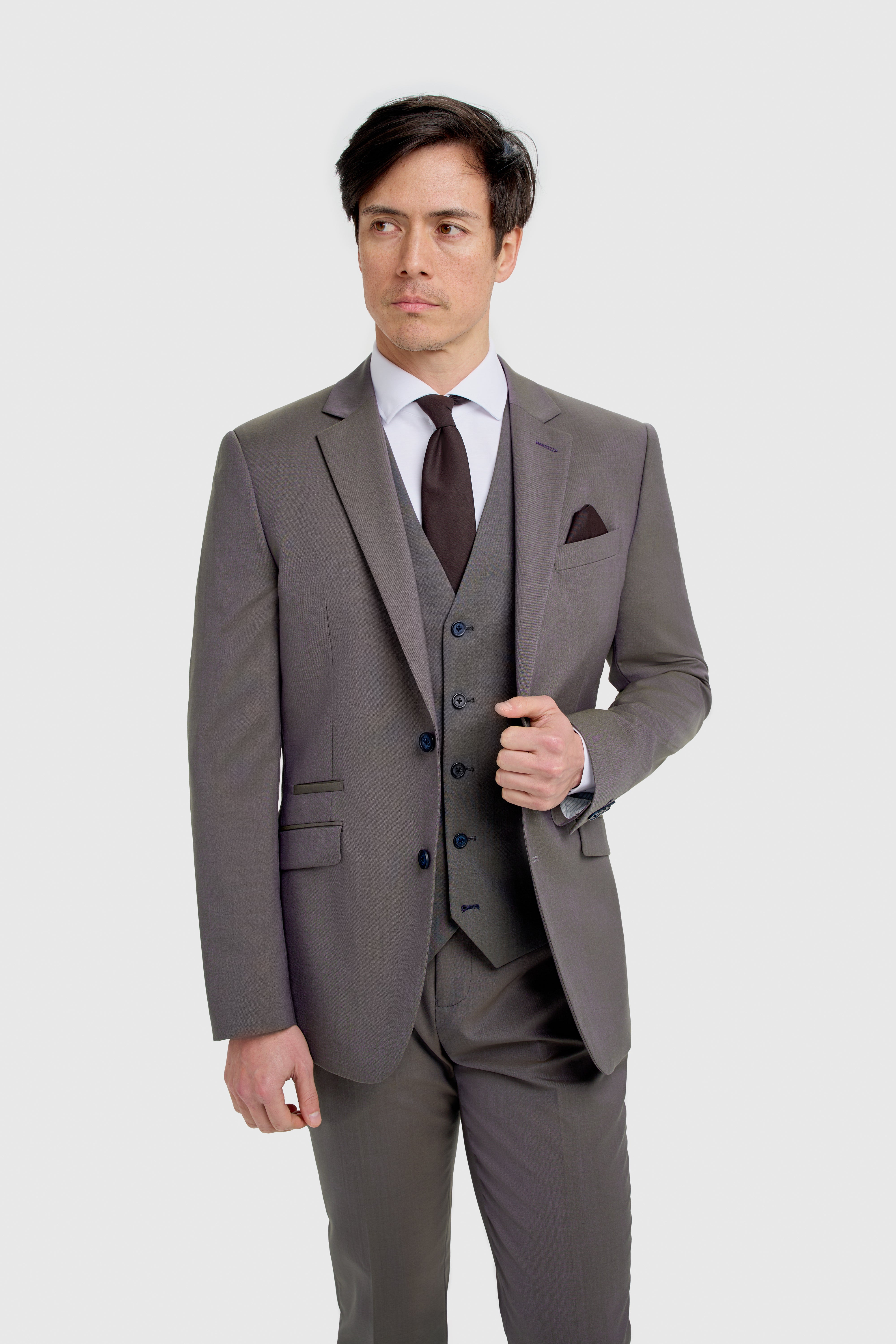 Men’s Wool 3-Piece Slim Fit Formal Suit - Bond – Hazel