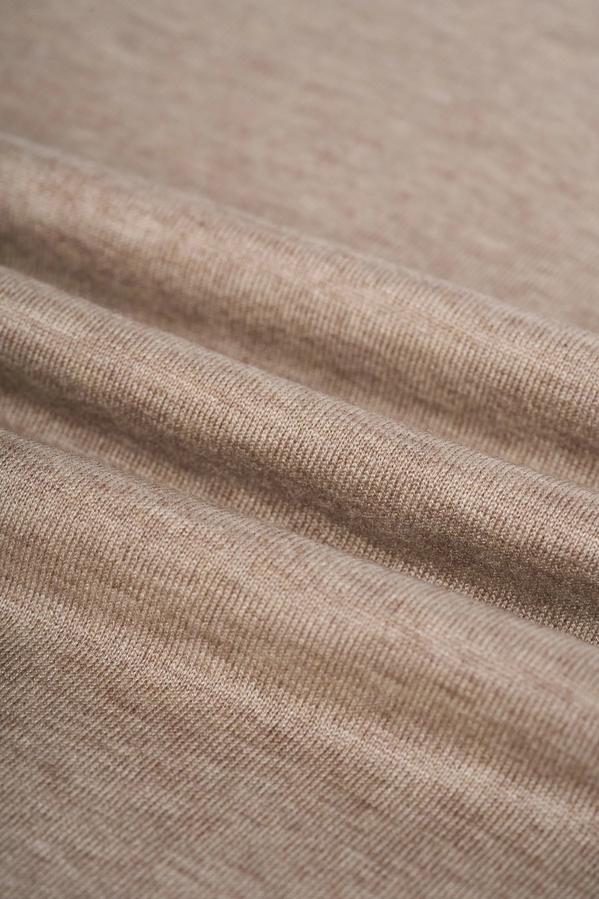 Men's Merino Wool High Neck Knitted Jumper – Cavani Colt Fawn fsbric picture