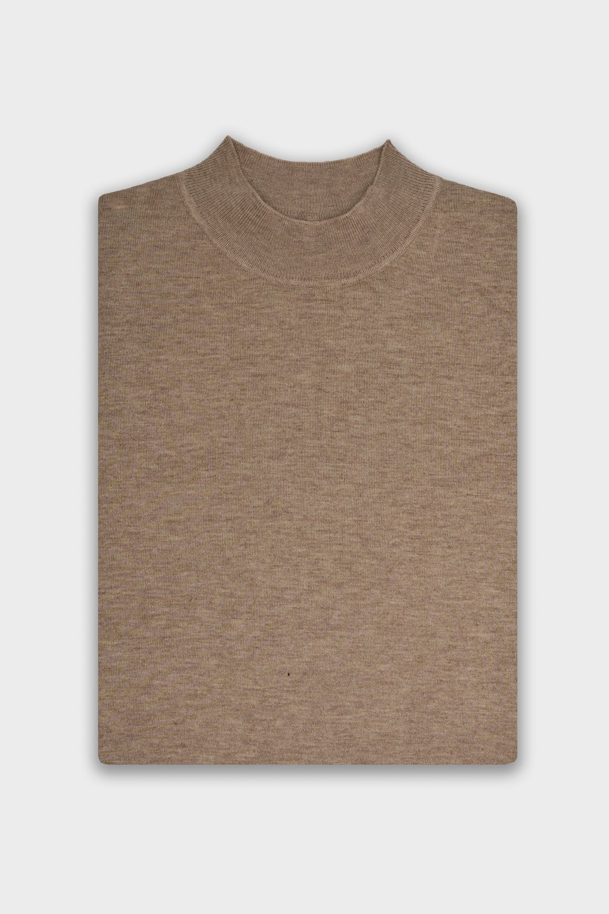Men's Merino Wool High Neck Knitted Jumper – Cavani Colt Fawn picture