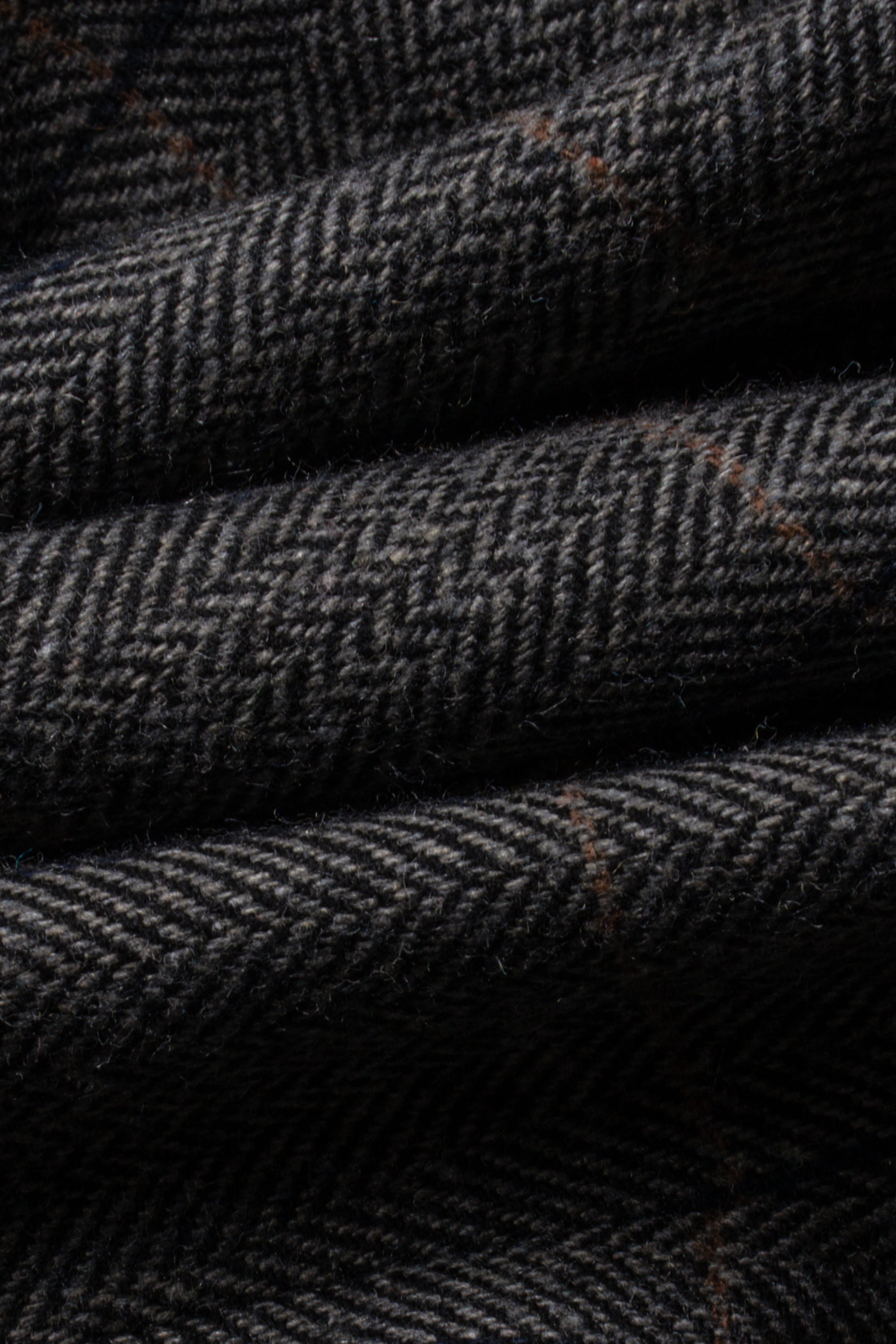 Father & Son Matching Herringbone Windowpane Check Tweed 3-Piece Suit Set - Albert  Grey