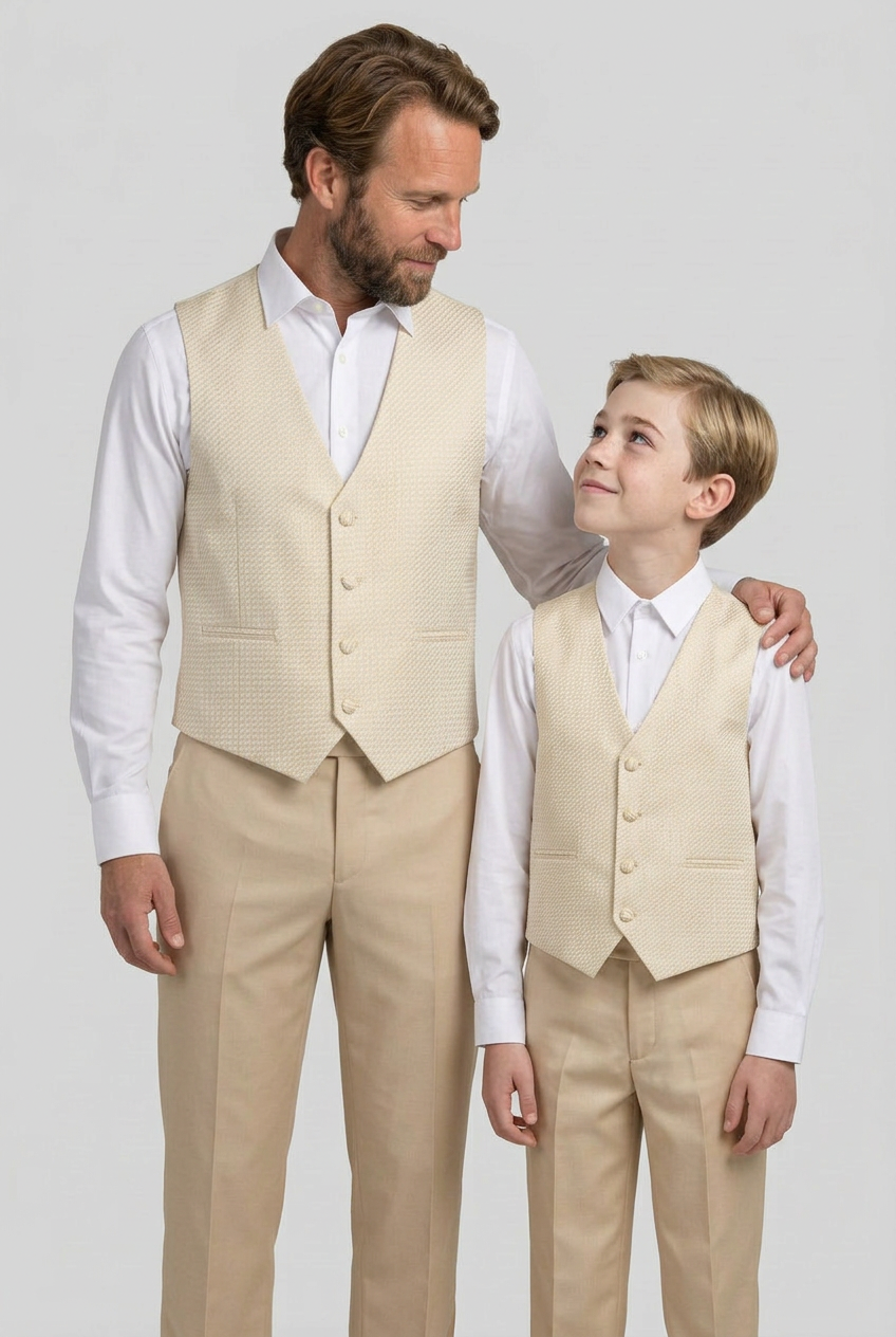 Father & Son Matching Waistcoat - Intenso Gold