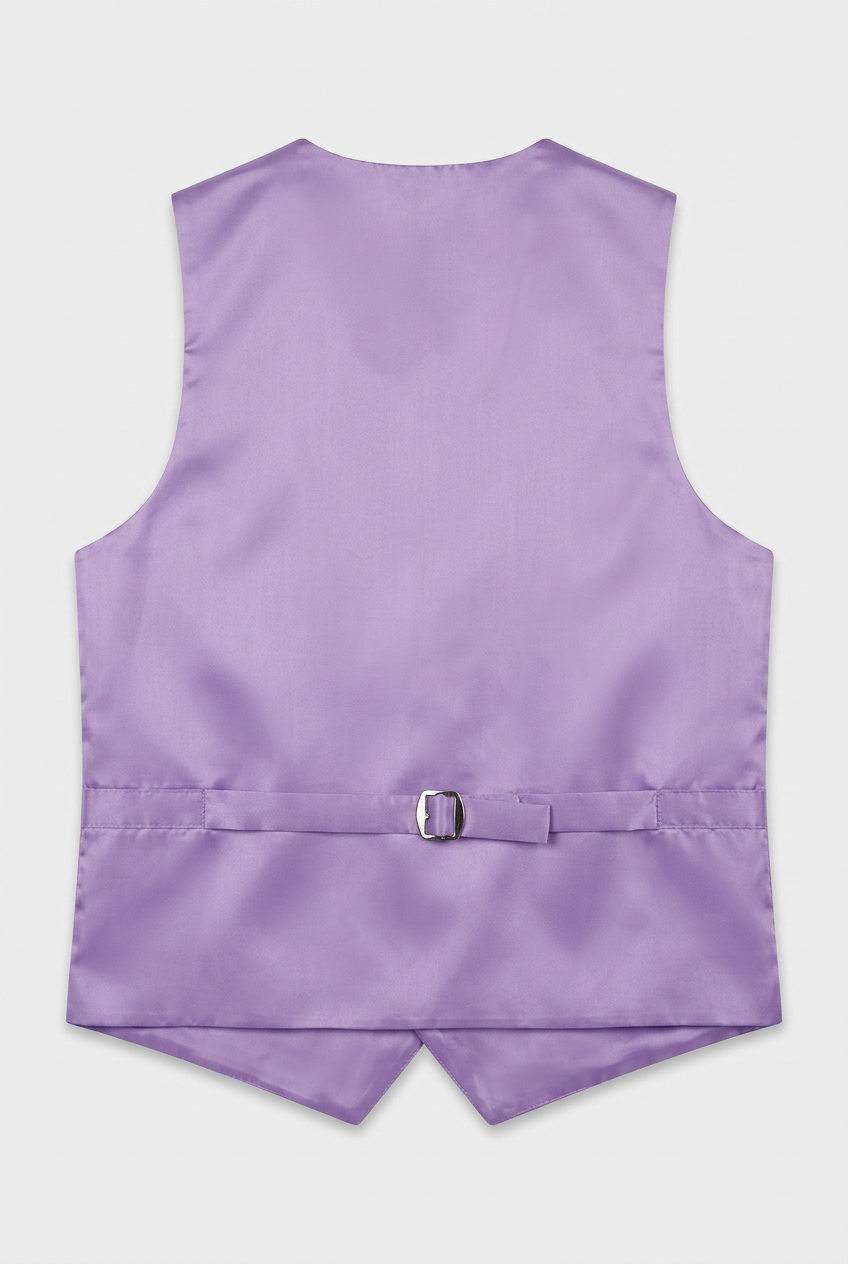 Father & Son Matching Waistcoat, Wedding Cravat & Pocket Square Set in Lilac