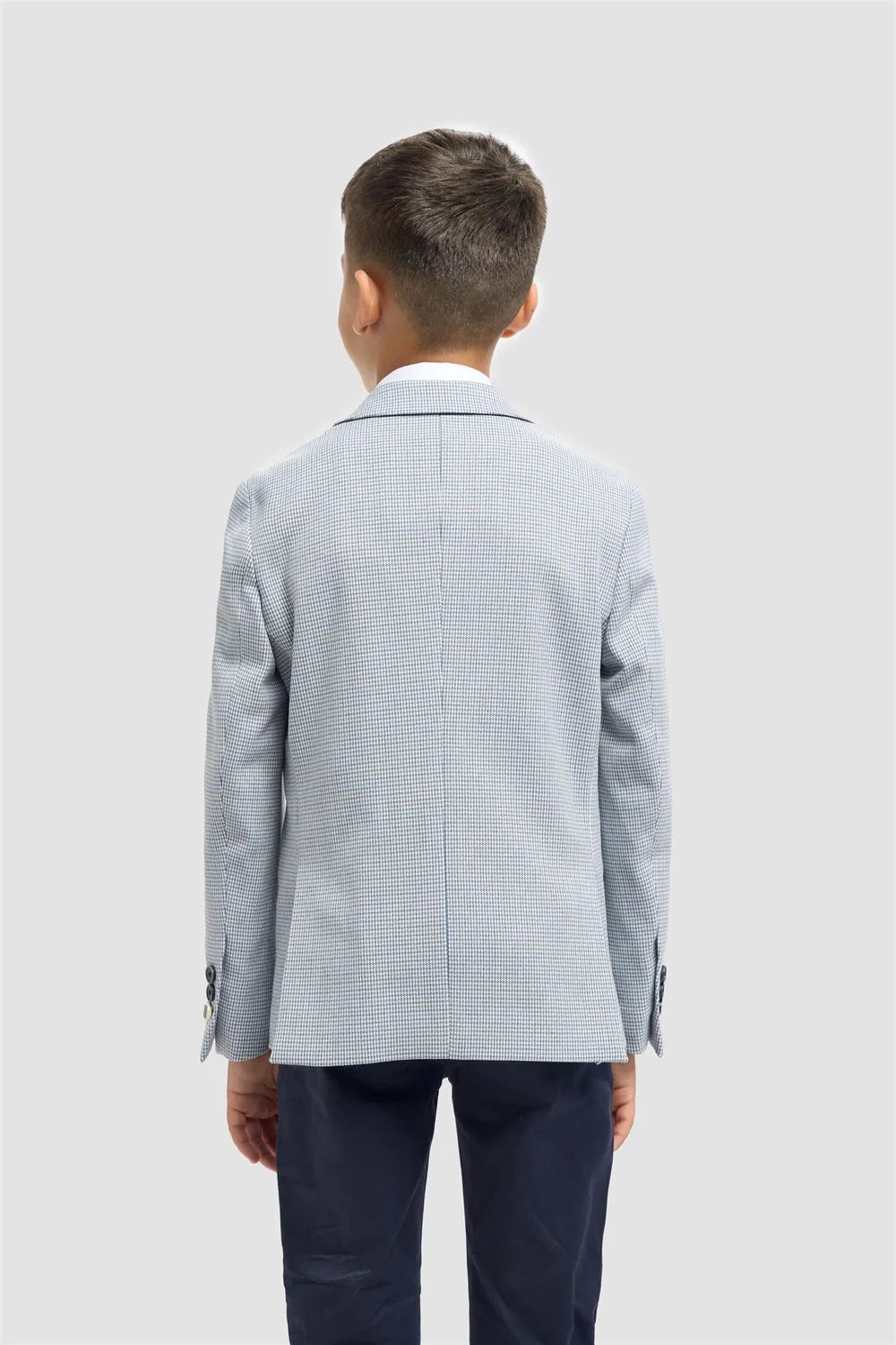 Father & Son Matching Puppytooth Check Blazer - Blue