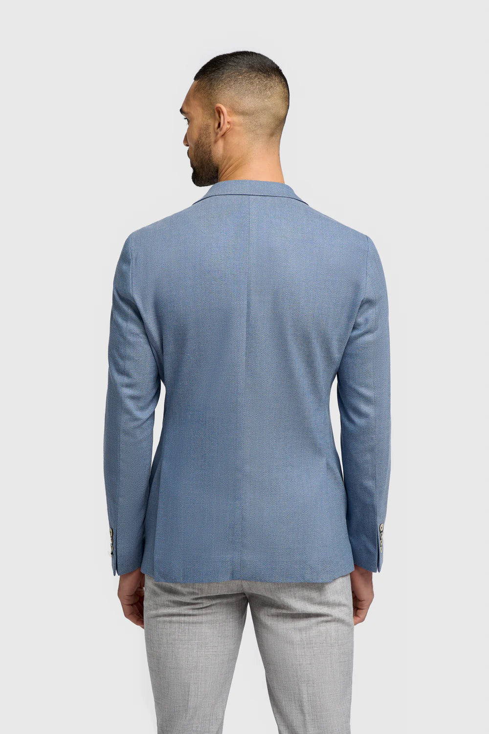 Father & Son Matching Puppytooth Check Blazer - Sky Blue