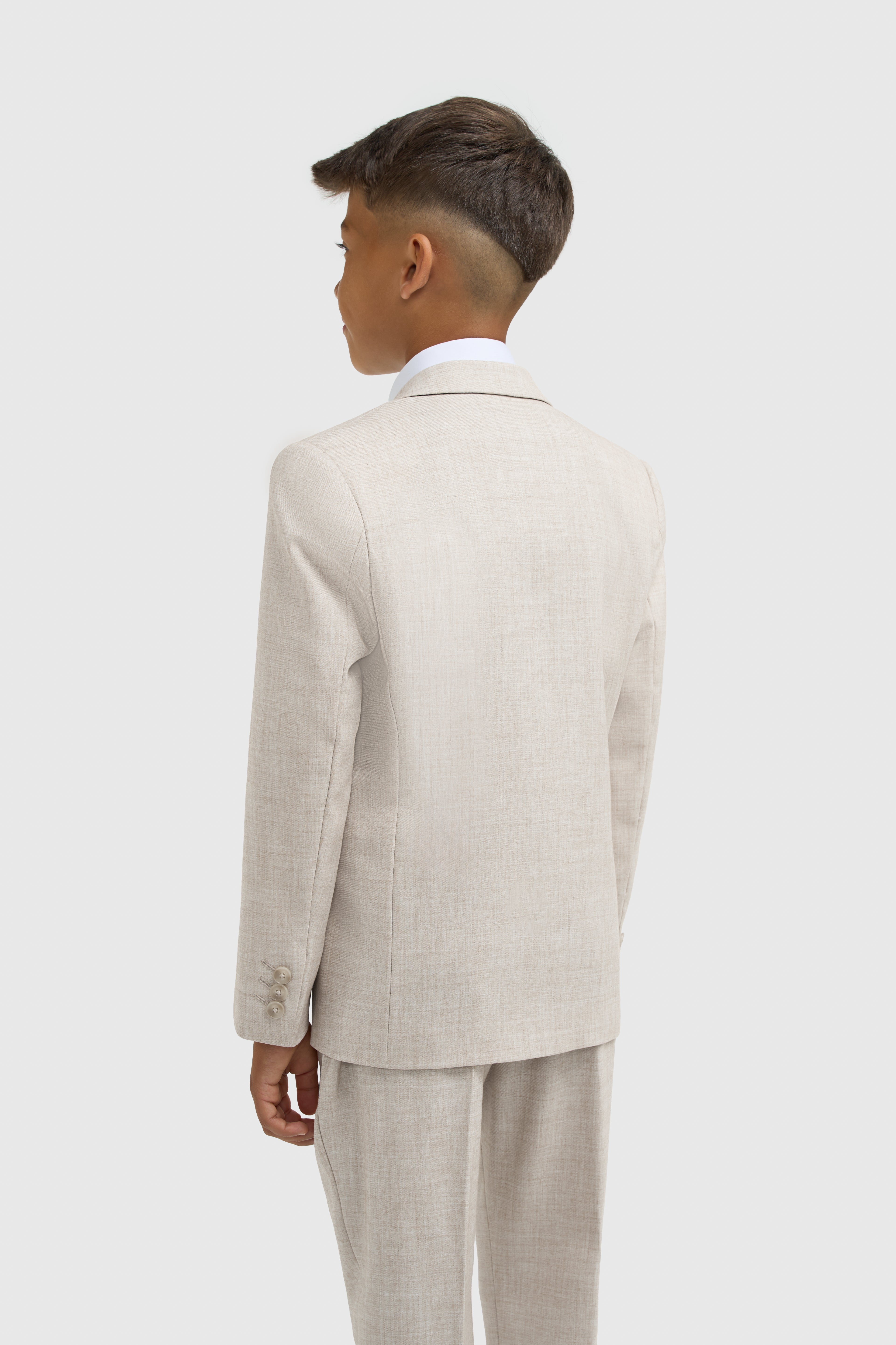 Father & Son Matching Slim Fit 3-Piece Suit Set - Malibu - Beige