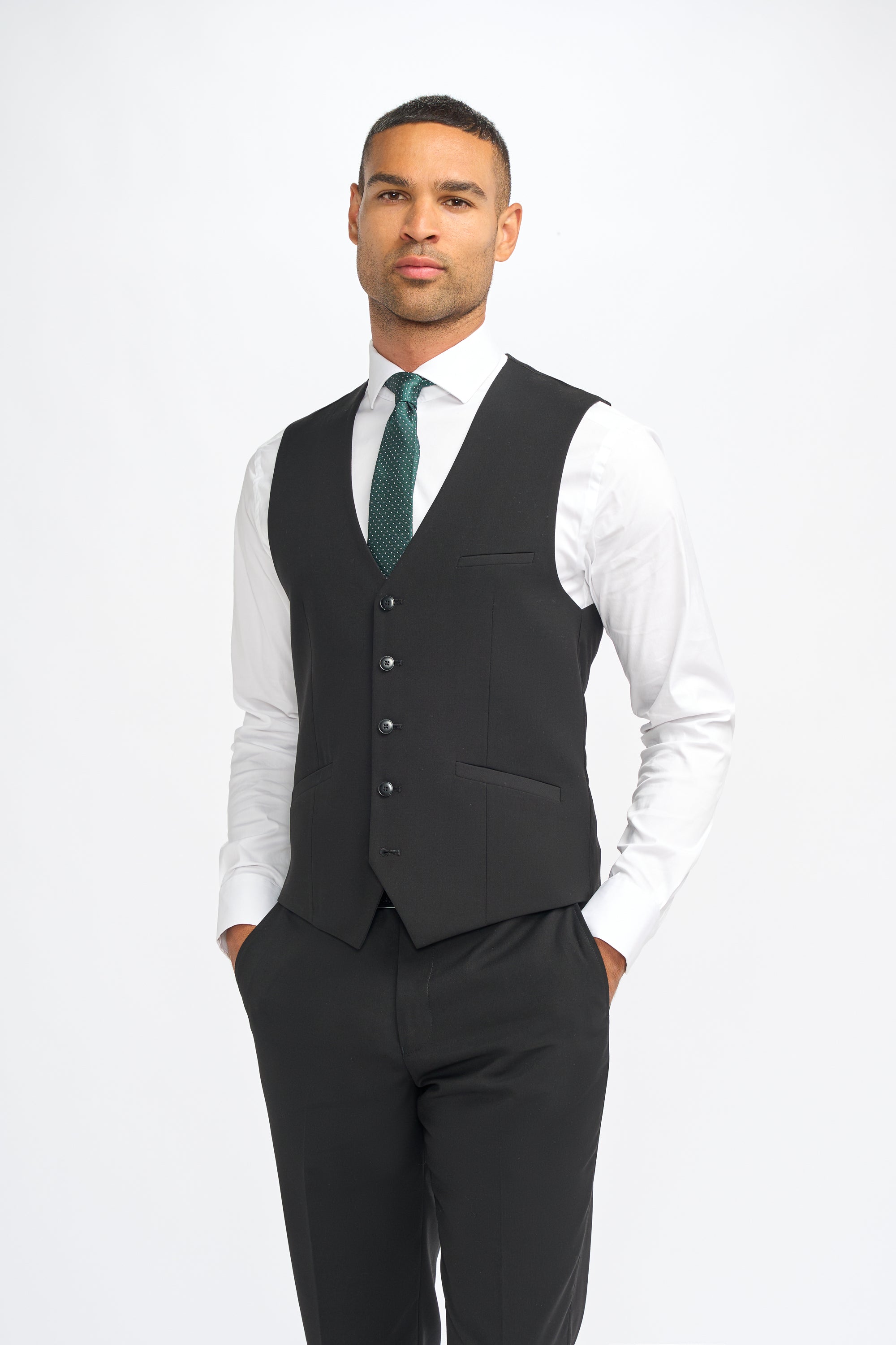 Father & Son Matching Slim Fit 3-Piece Suit Set - Malibu Black