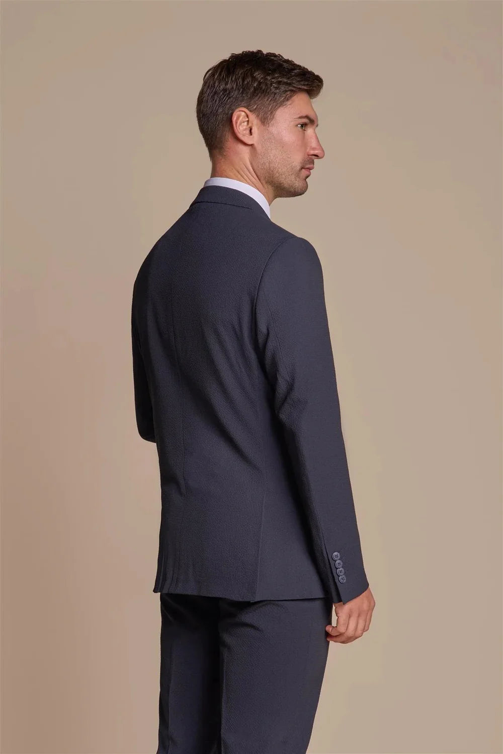 Father & Son Matching Textured Blazer - Navy Blue