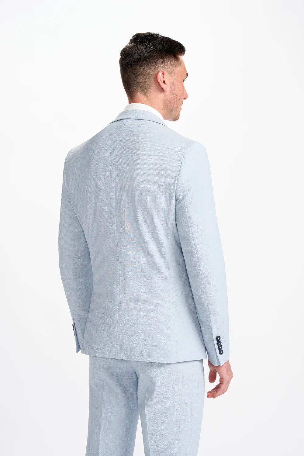 Father & Son Matching Textured Blazer - Sky Blue