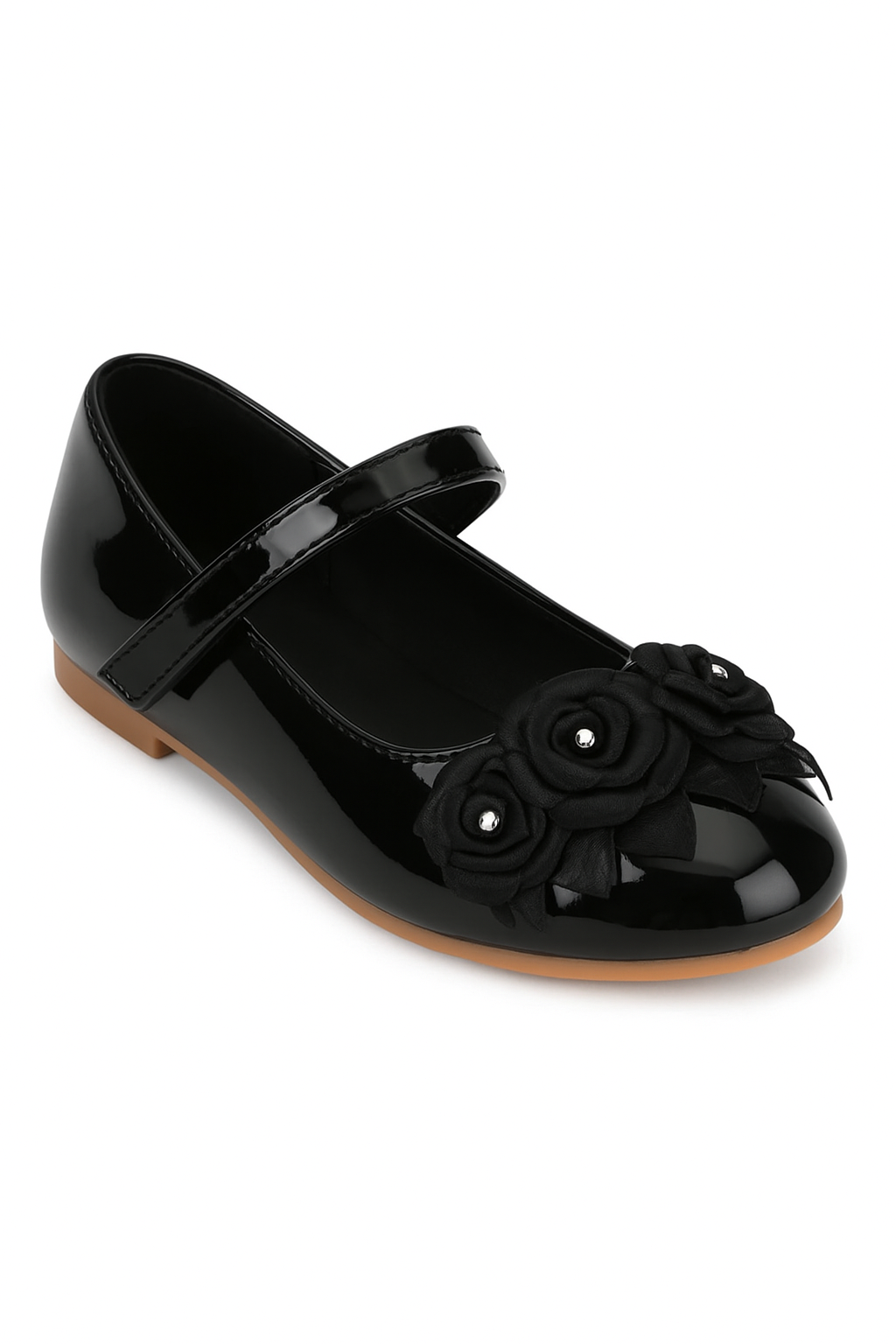 Flower Girls Mary Jane Formal Patent Shoes - Black Side Picture