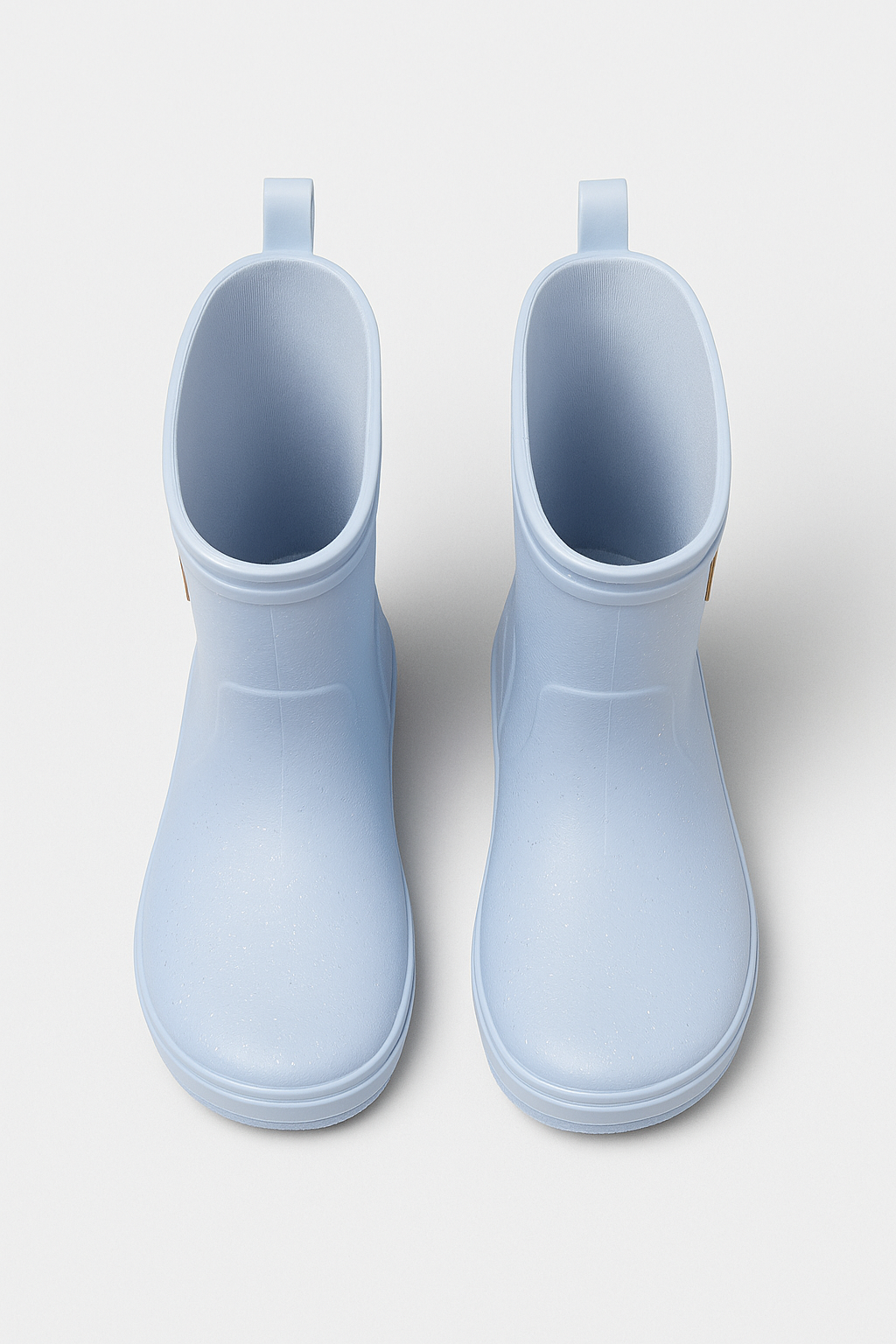 Girls Pull On Rain Boots - Angel  - Blue Front Picture