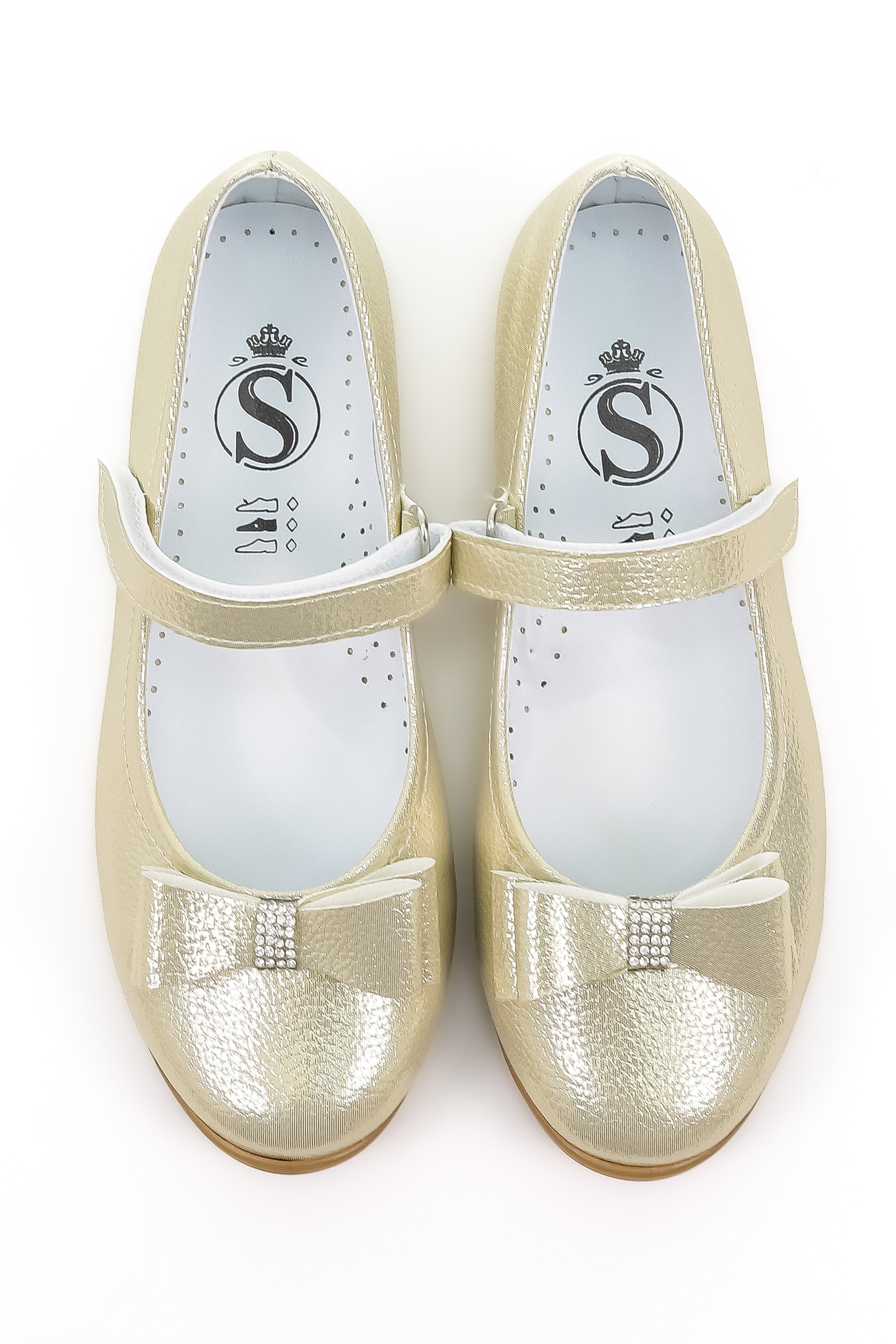 Girls Mary Jane Flat Patent Dress Shoes - LAYLA - Gold