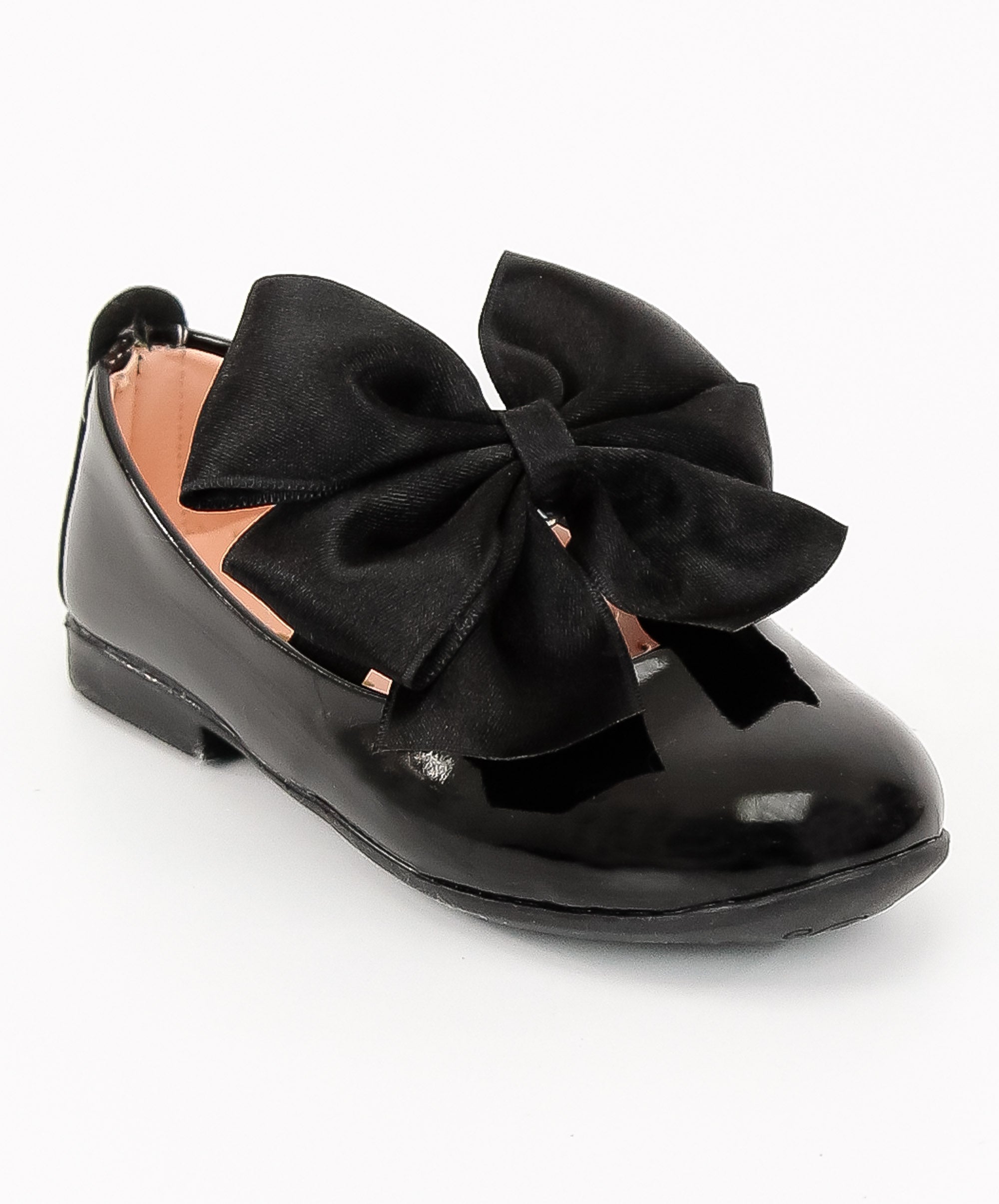 Girls Patent Flat Mary Jane Shoes - ELENA - Black