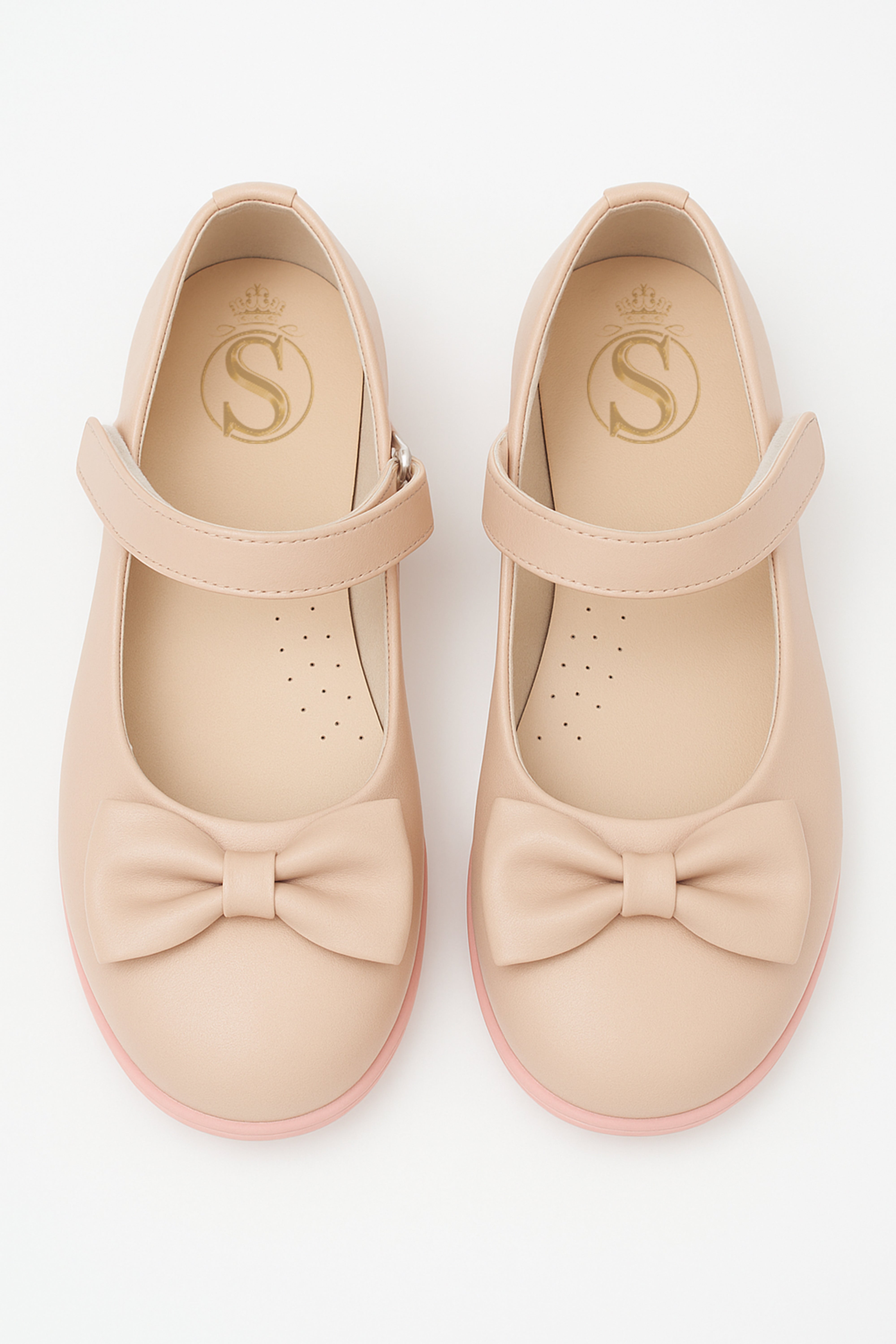 Girls Patent Flat Mary Jane Shoes - Pink